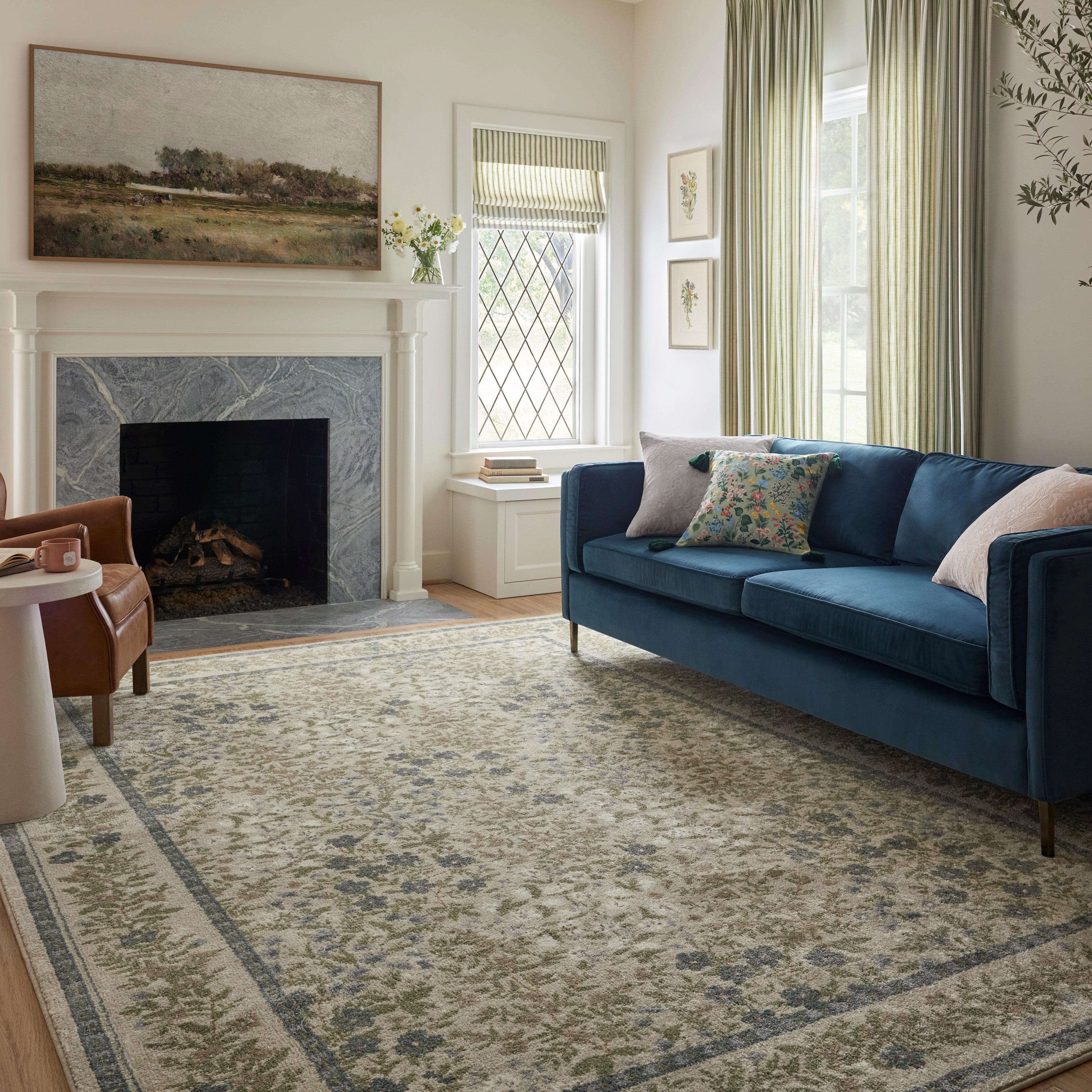 Rifle Paper Co. x Loloi Laurel Wildwood Garden Cream Rug 0-RUGS-patterned Loloi