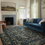 Rifle Paper Co. x Loloi Laurel Navy Rug No.2 RUGS - synthetic Loloi 2'8" x 4'