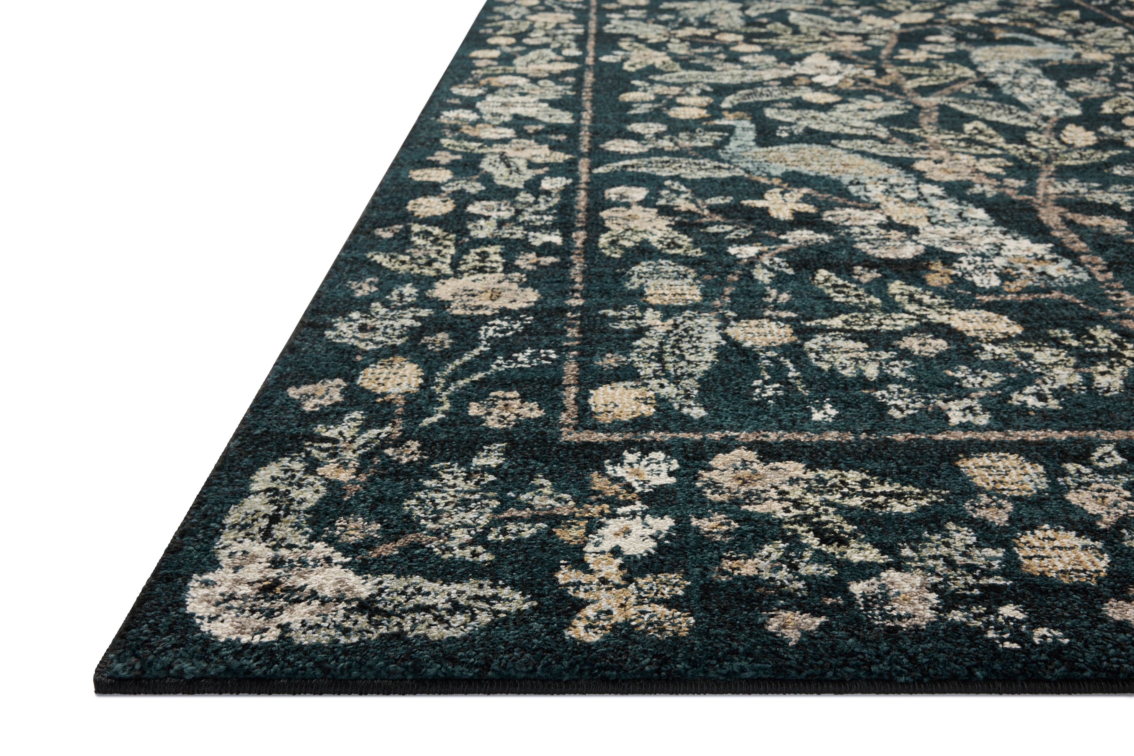 Rifle Paper Co. x Loloi Laurel Navy Rug No.2 RUGS - synthetic Loloi 2'8" x 4'