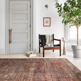 Loloi Layla Brick / Blue Rug 1-patterned Loloi