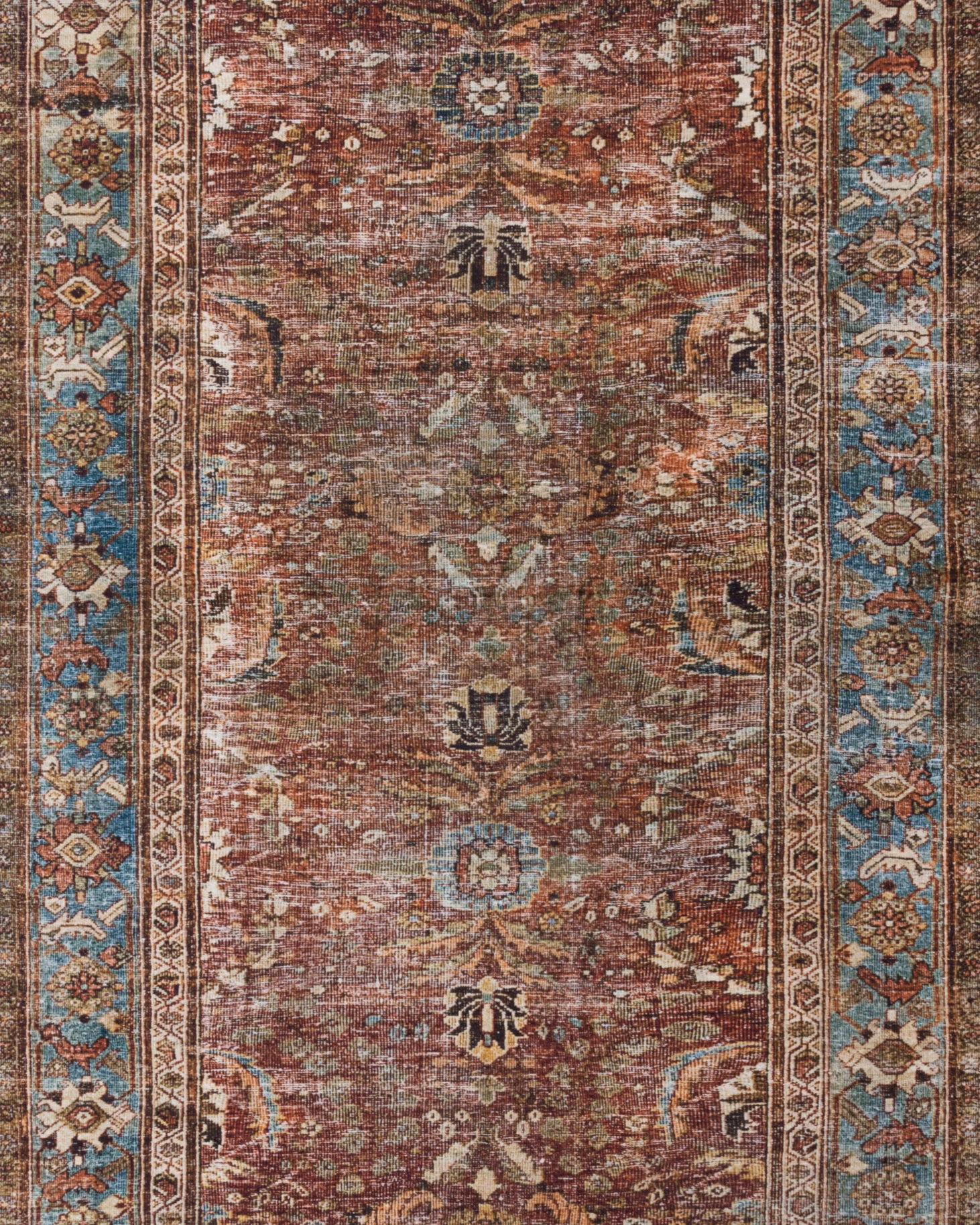 Loloi Layla Brick / Blue Rug 1-patterned Loloi