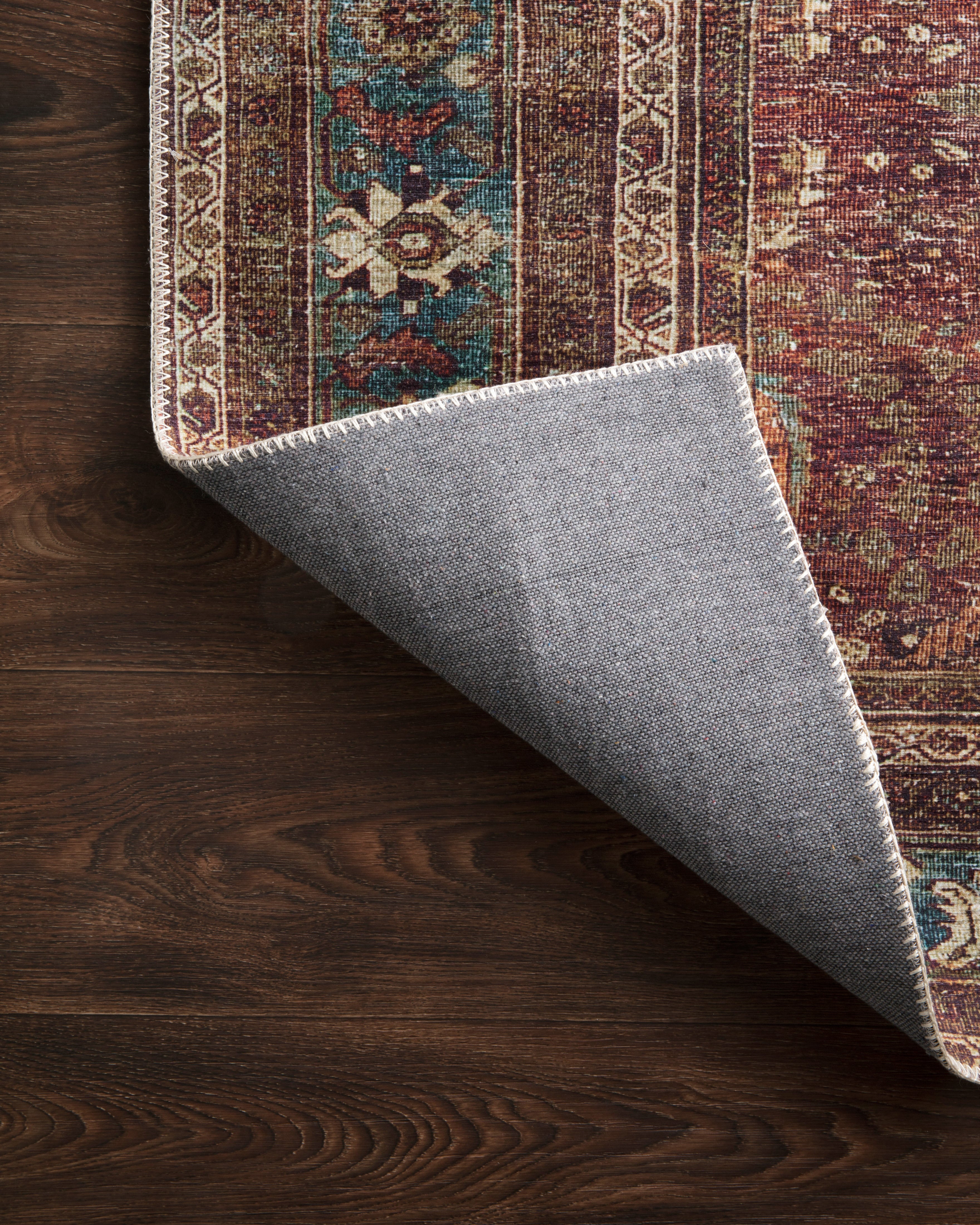 Loloi Layla Brick / Blue Rug 1-patterned Loloi