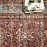 Loloi Layla Brick / Blue Rug 1-patterned Loloi