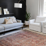 Loloi Layla Brick / Blue Rug 1-patterned Loloi