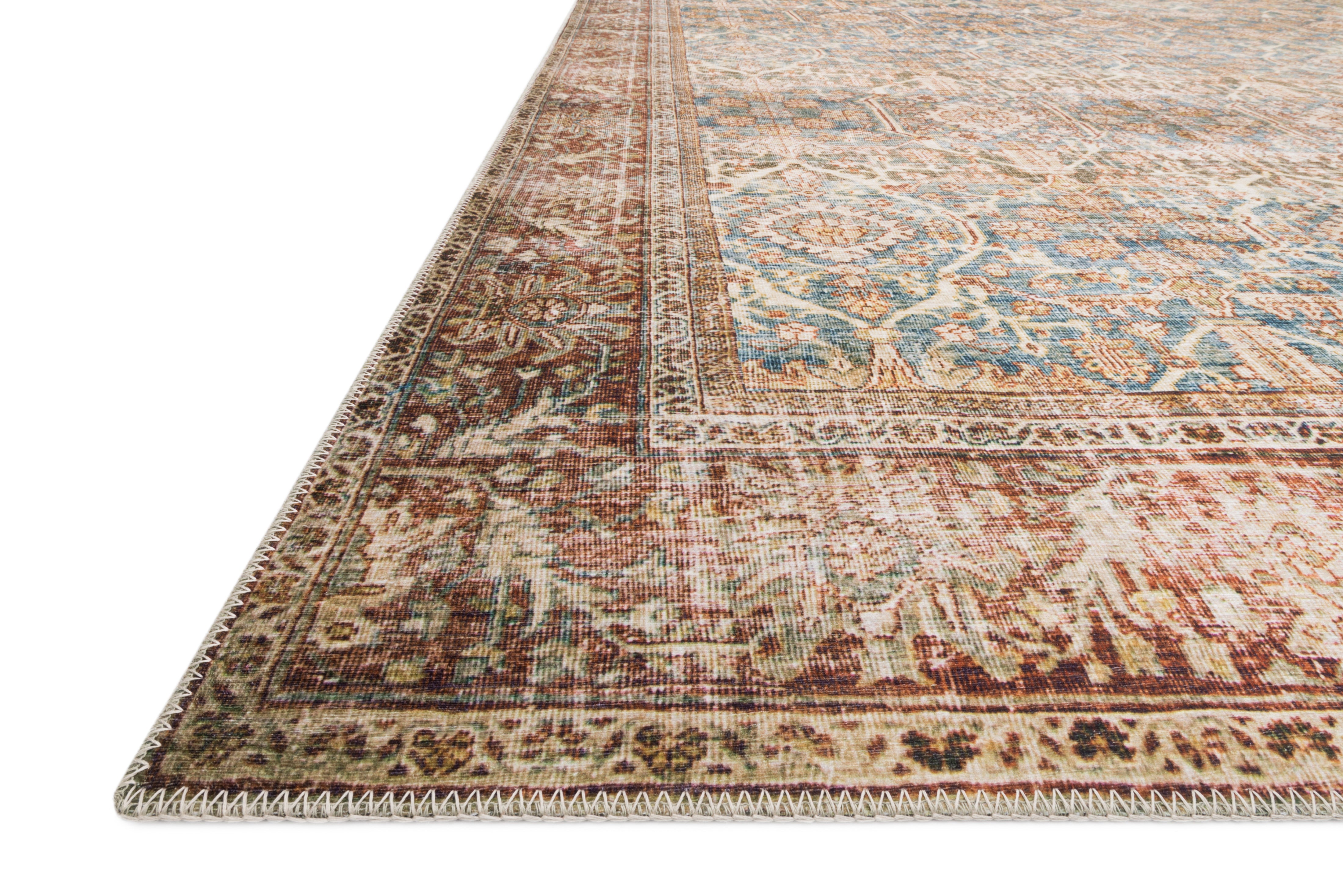 Loloi Layla Ocean / Rust Rug 1-patterned Loloi
