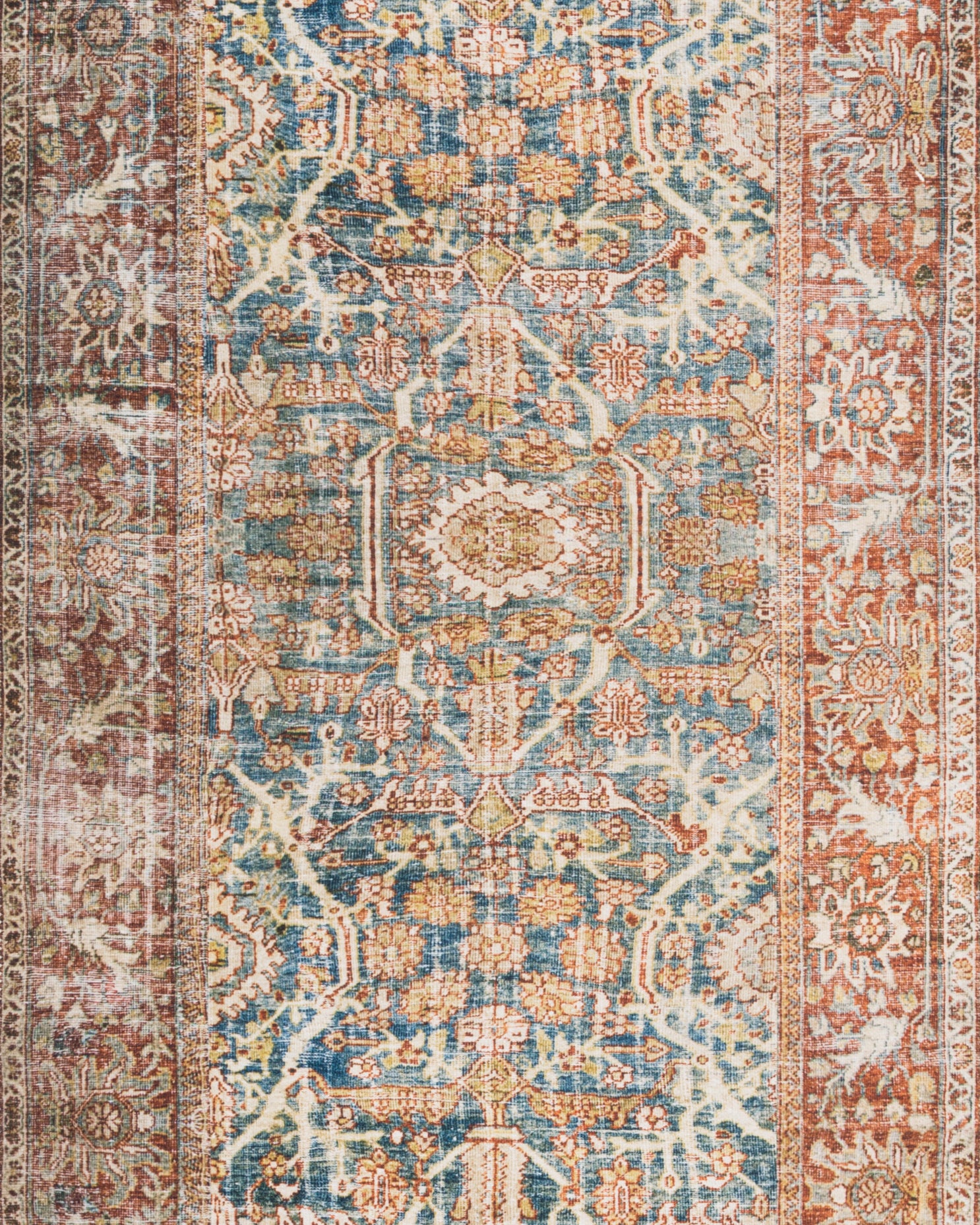 Loloi Layla Ocean / Rust Rug 1-patterned Loloi