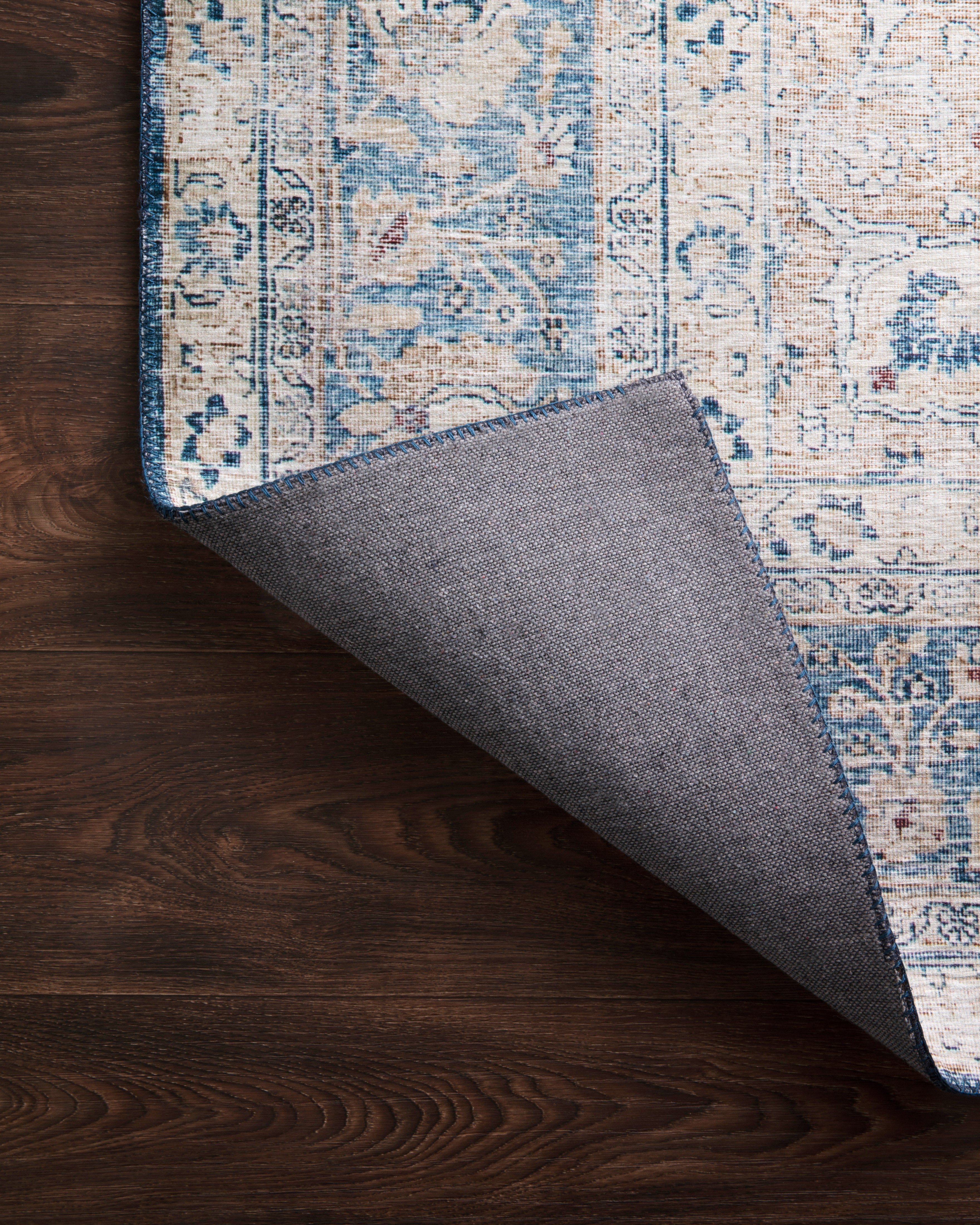 Loloi Layla Blue / Tangerine Rug RUGS - patterned Loloi