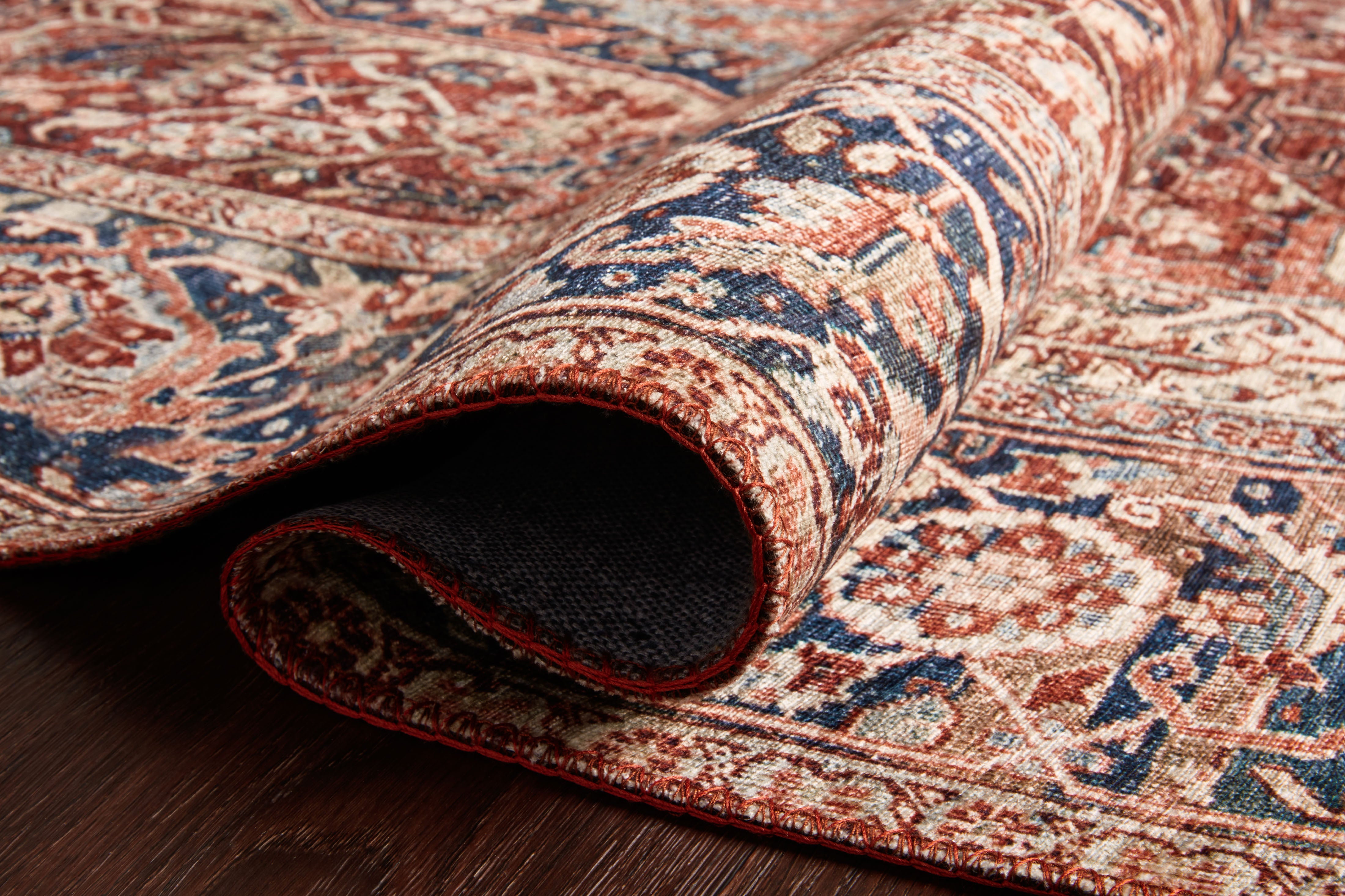 Loloi Layla Red / Navy Rug 2-RUGS - patterned Loloi