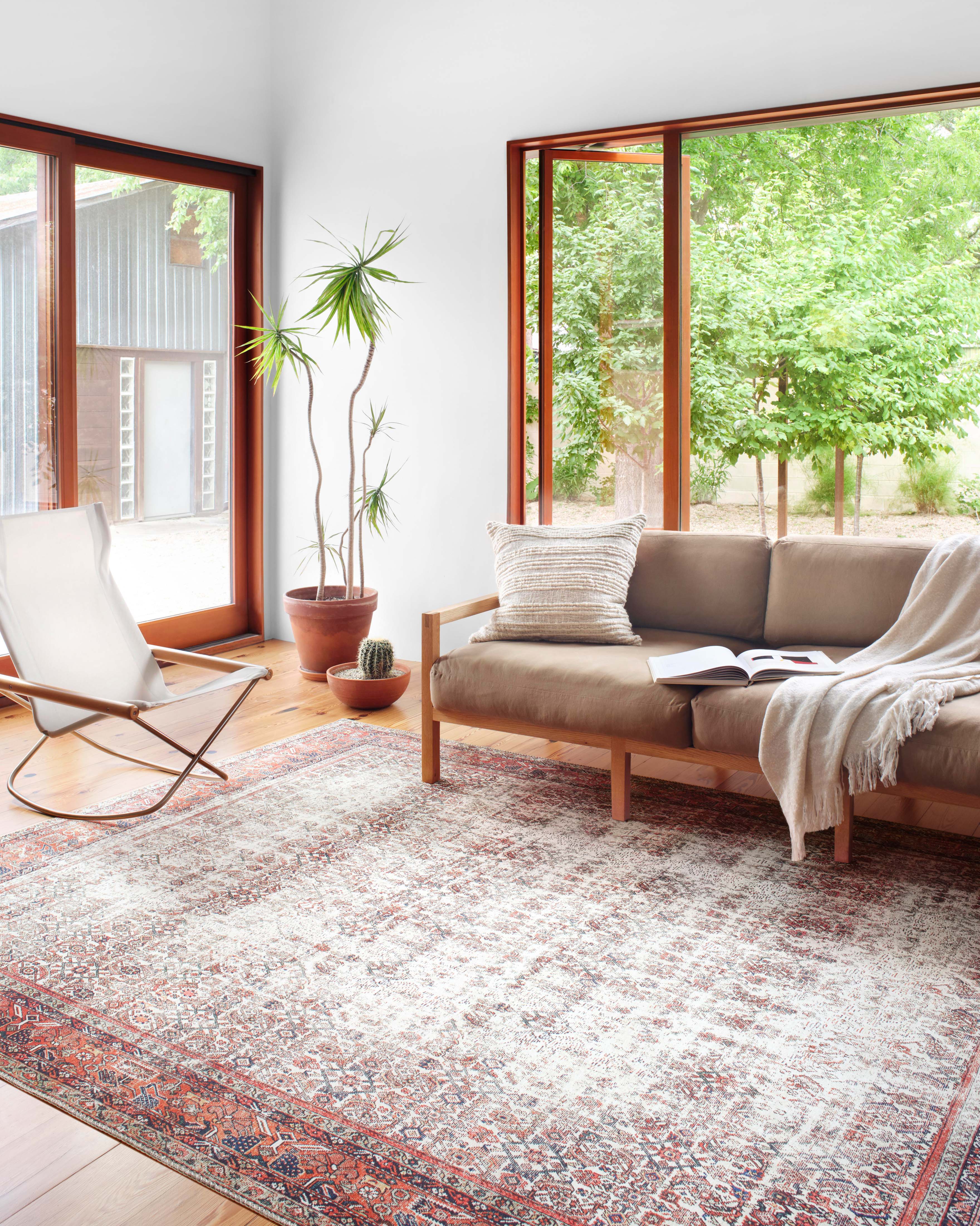 Loloi Layla Ivory / Brick Rug patterned rugs Loloi