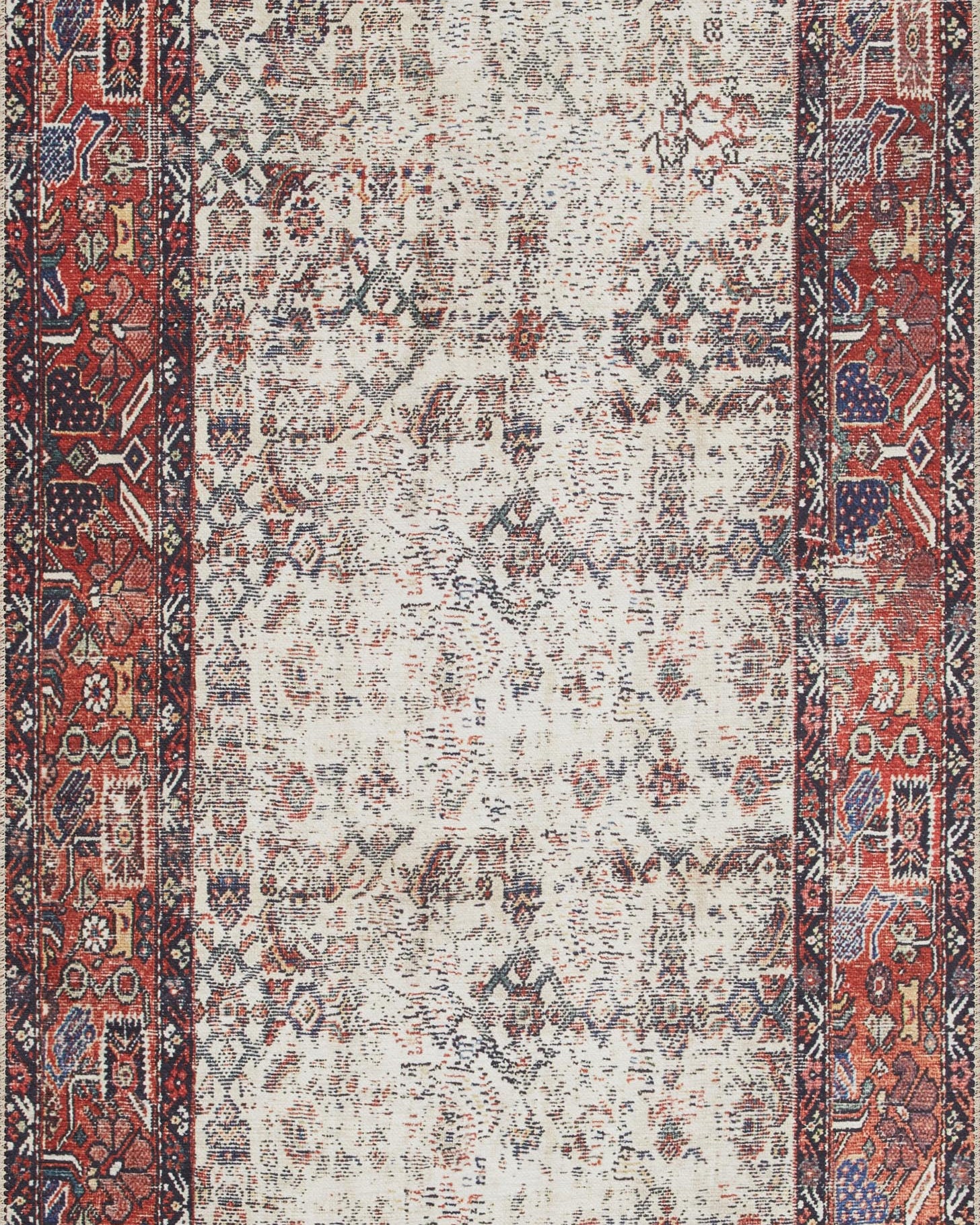 Loloi Layla Ivory / Brick Rug patterned rugs Loloi