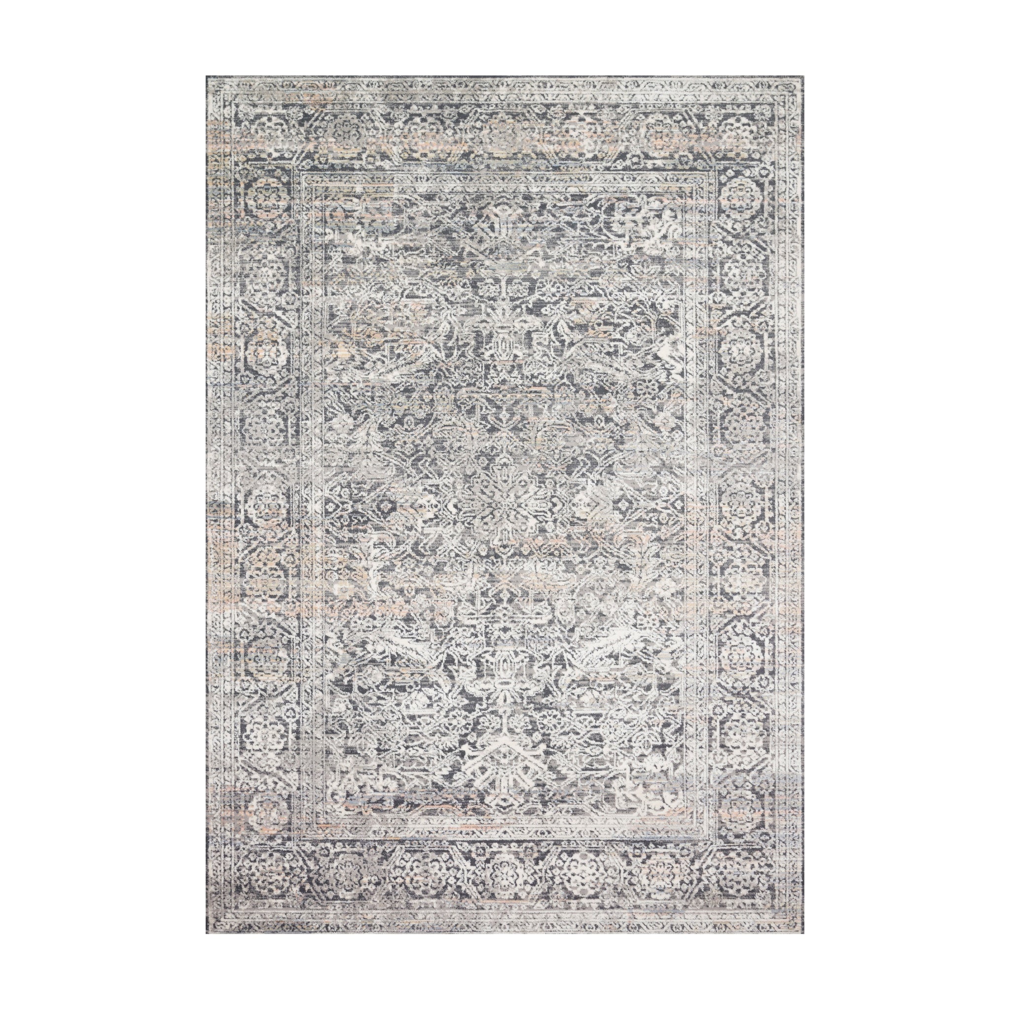 Loloi Lucia Steel / Ivory Rug RUGS - synthetic Loloi 18" x 18"