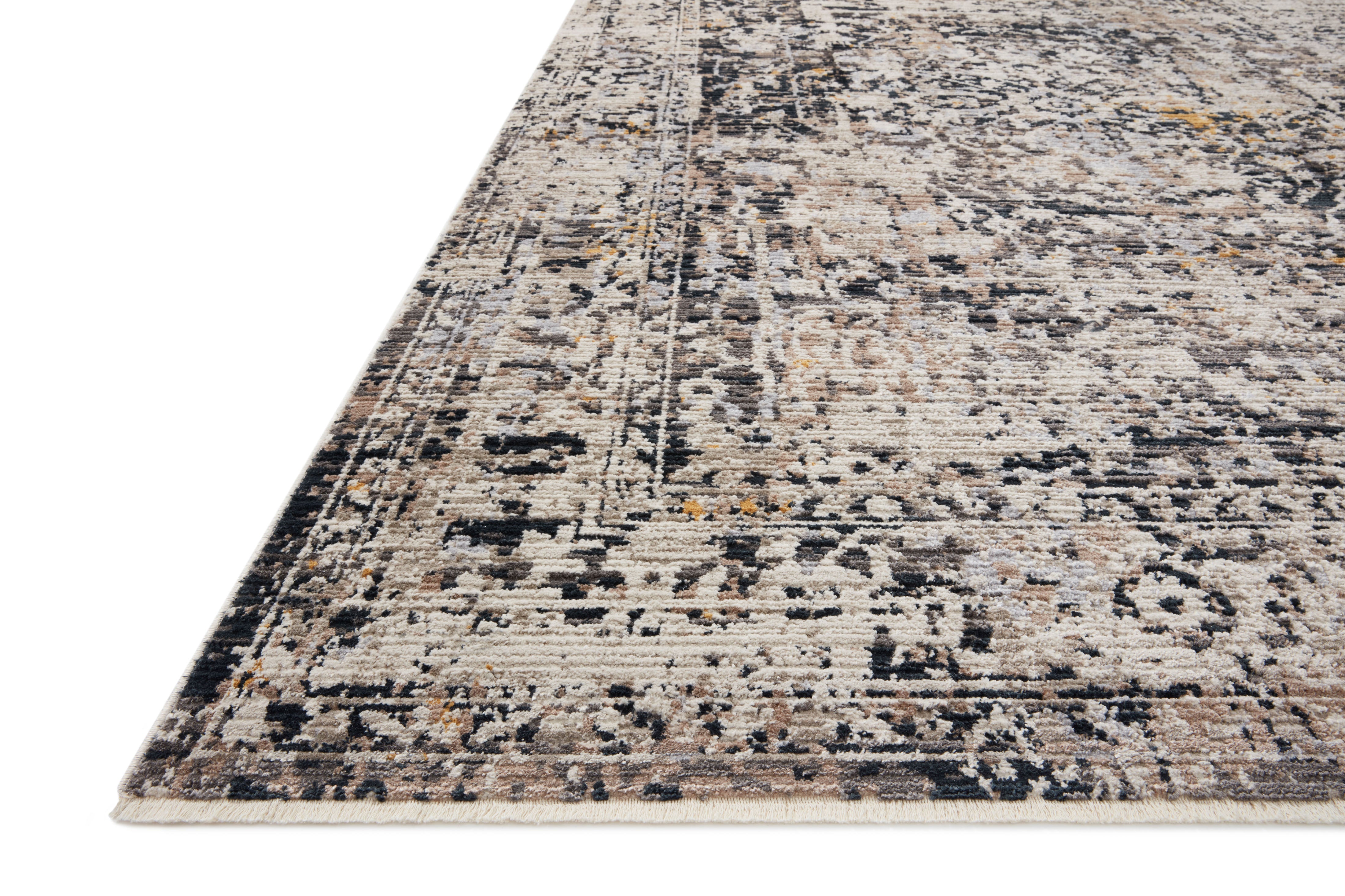 Loloi Leigh Charcoal / Taupe Rug RUGS - synthetic Loloi