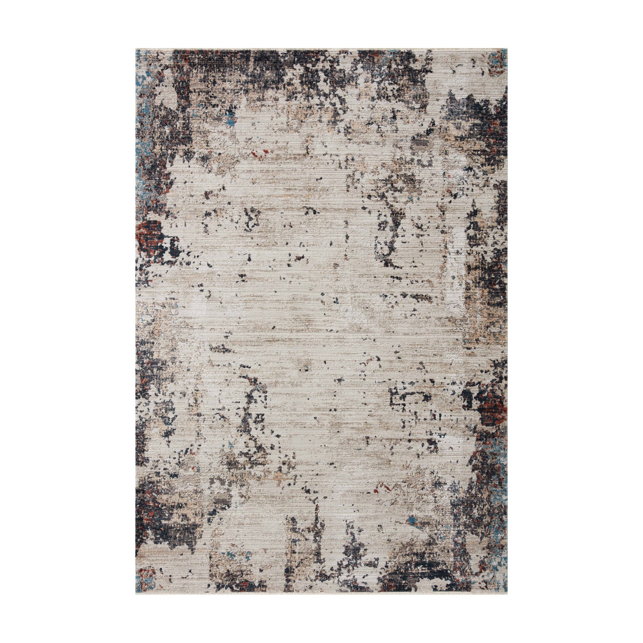 Loloi Leigh Ivory / Charcoal Rug RUGS - synthetic Loloi 18" x 18"