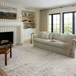 Loloi Levitt Shag Ivory / Grey Rug 0-RUGS-patterned Loloi