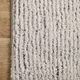 Loloi Levitt Shag Ivory / Grey Rug 0-RUGS-patterned Loloi