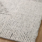 Loloi Levitt Shag Ivory / Grey Rug 0-RUGS-patterned Loloi