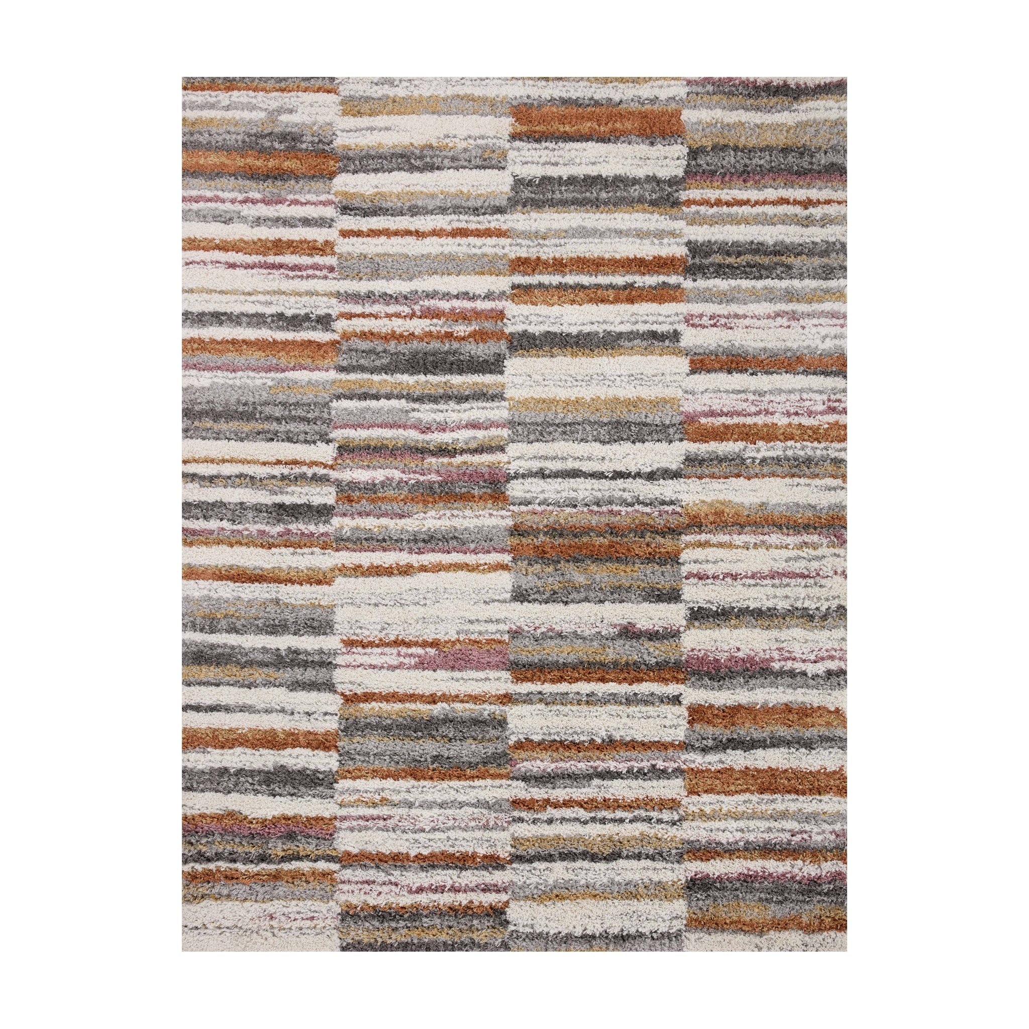 Loloi Levitt Shag Ivory / Sunset Rug RUGS - synthetic Loloi 18" x 18"