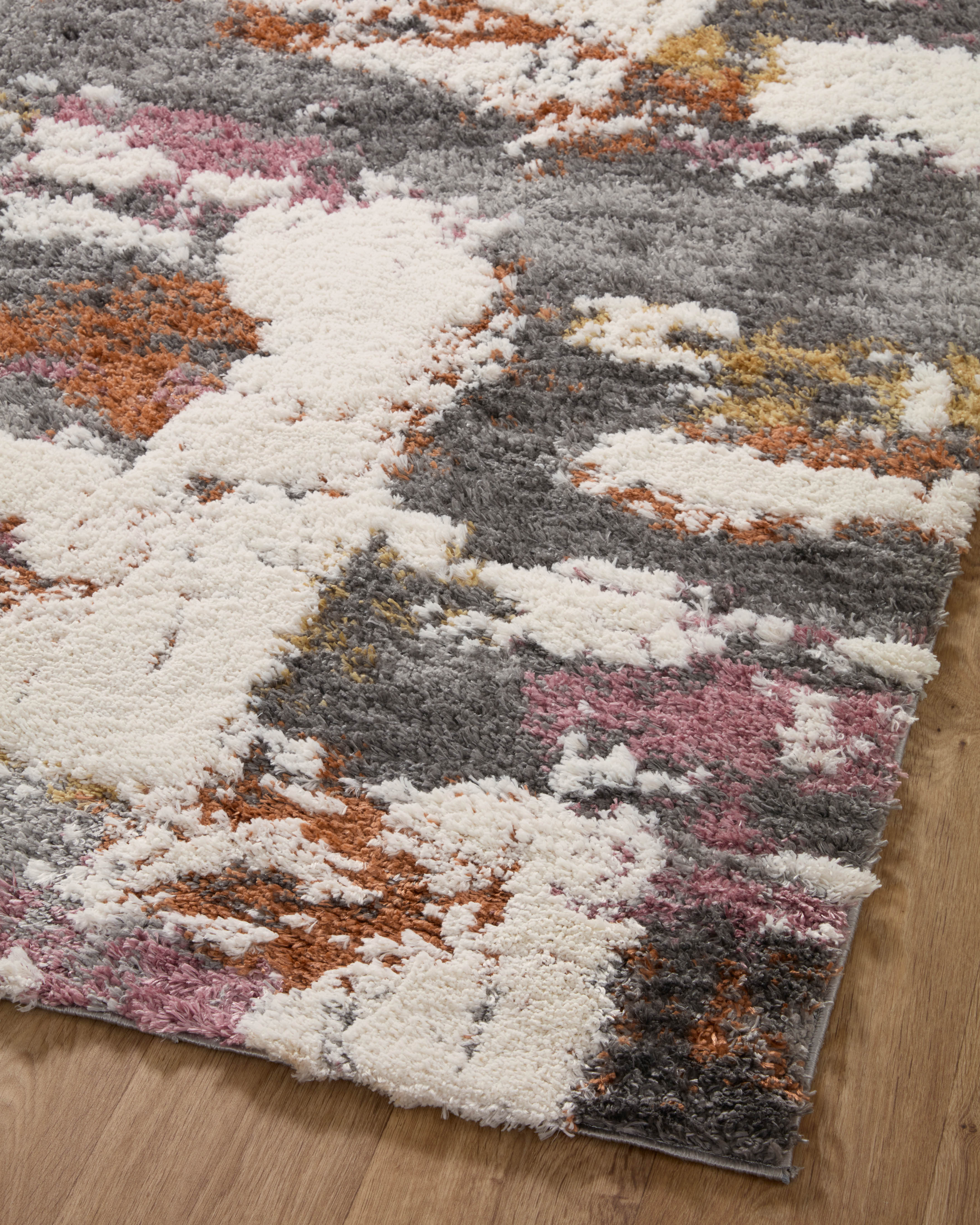 Loloi Levitt Shag Grey / Multi Rug RUGS - synthetic Loloi
