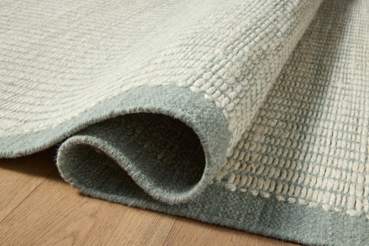 Amber Lewis x Loloi Lilah Ivory / Sky Rug RUGS - wool Loloi