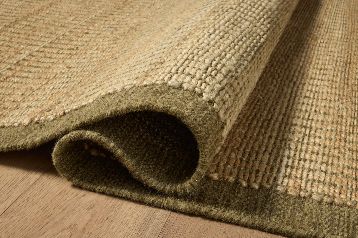 Amber Lewis x Loloi Lilah Natural / Olive Rug RUGS - wool Loloi