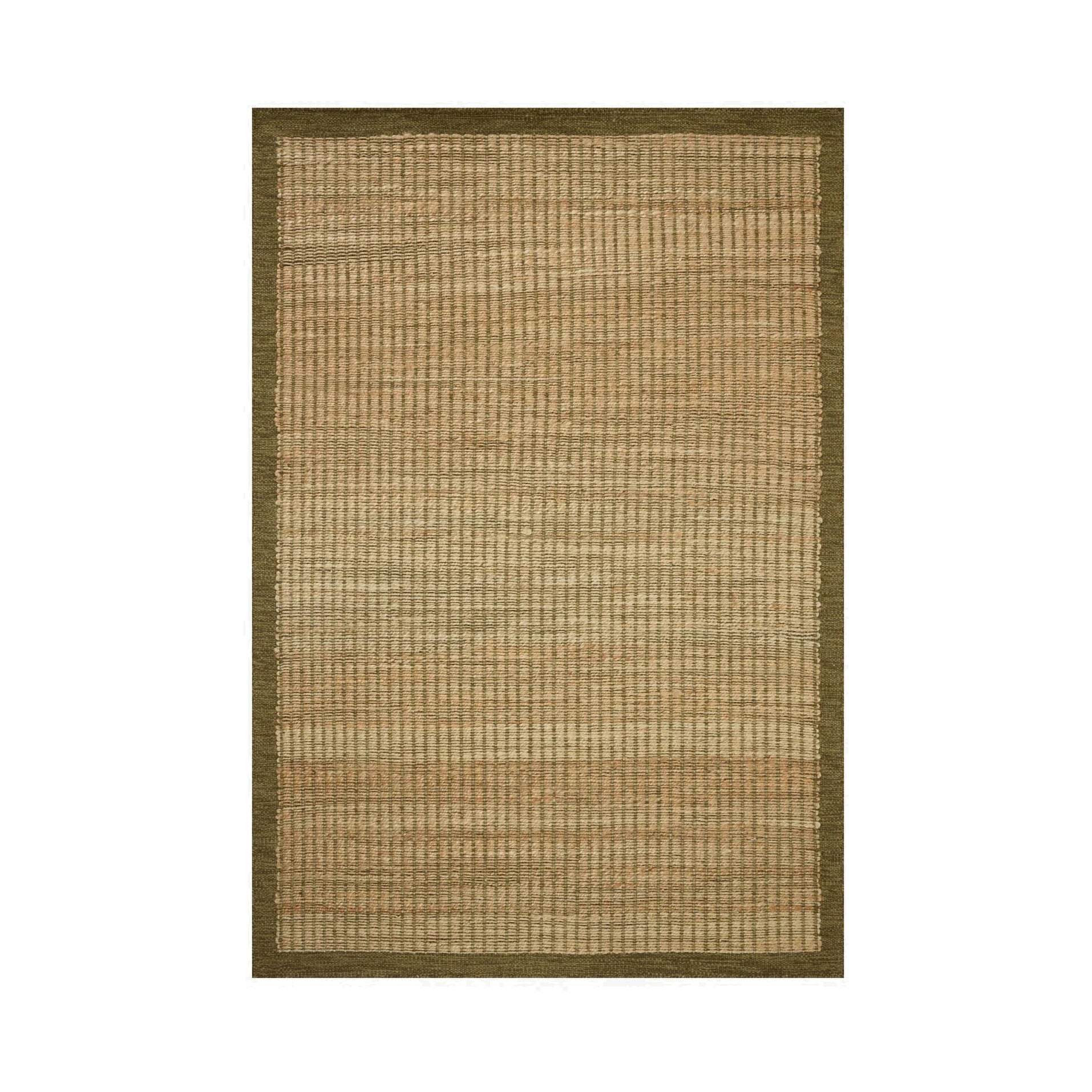 Amber Lewis x Loloi Lilah Natural / Olive Rug RUGS - wool Loloi
