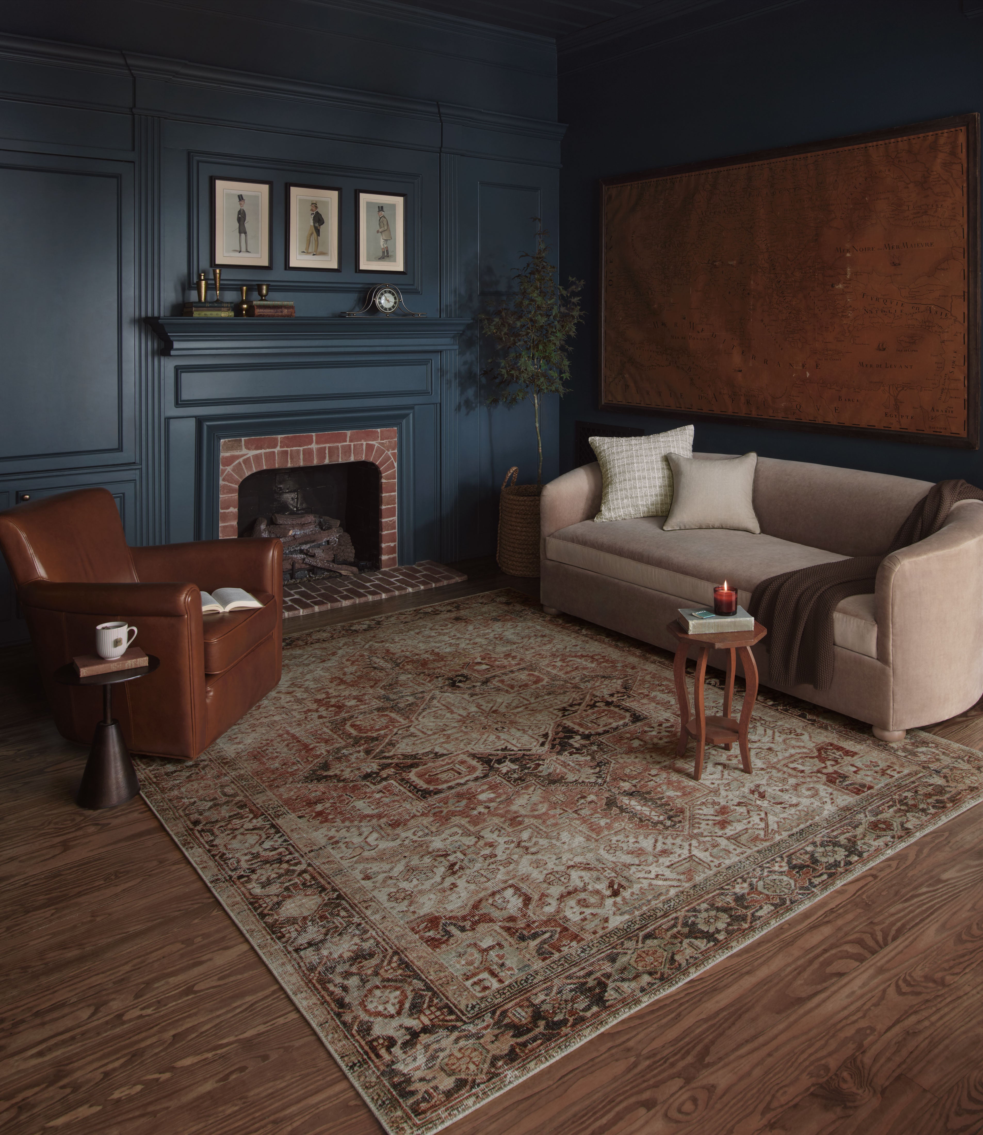 Loloi Lenna Rust / Charcoal Rug 2 - RUGS - patterned Loloi