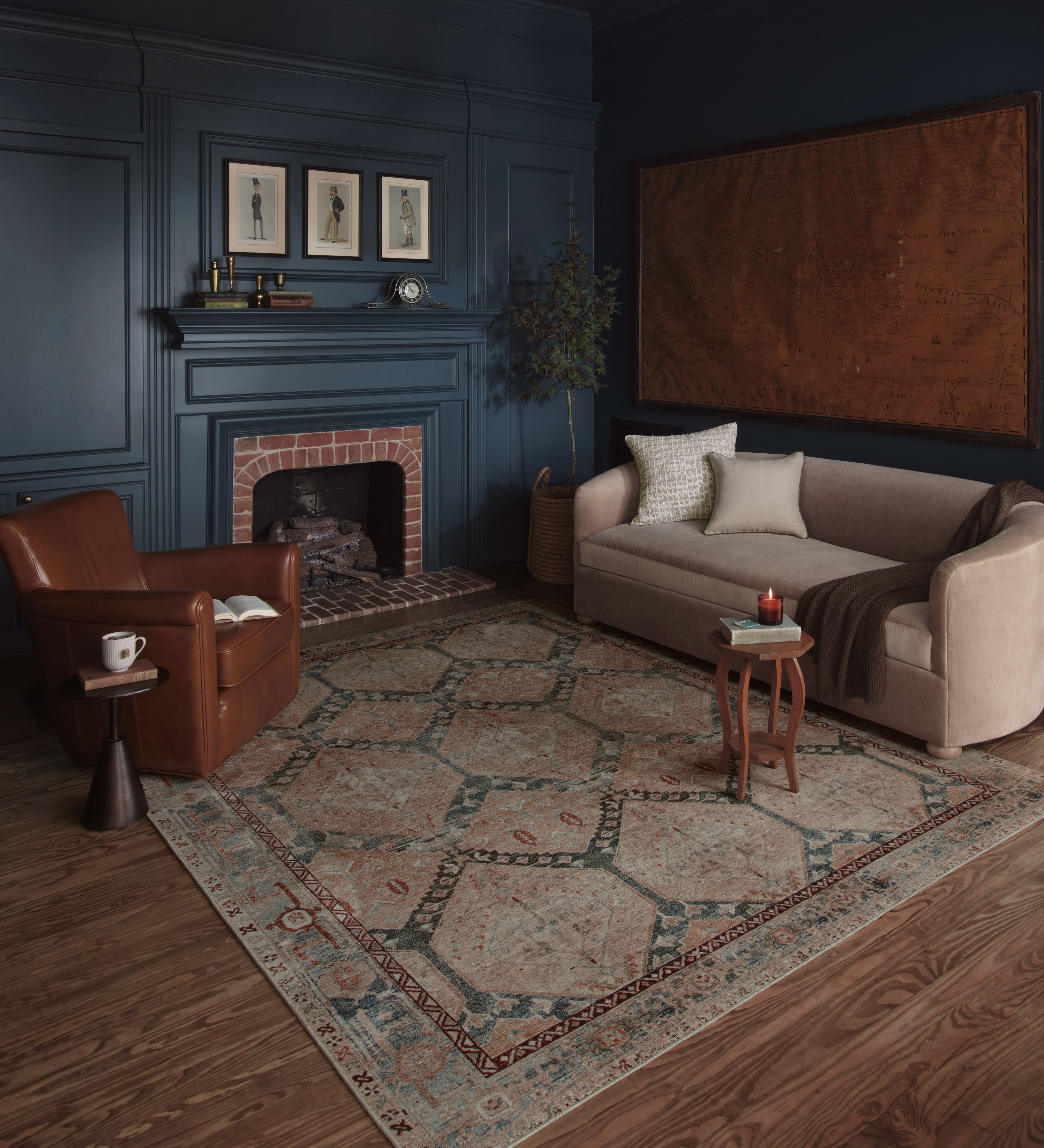 Loloi Lenna Denim / Sand Rug 2 - RUGS - patterned Loloi