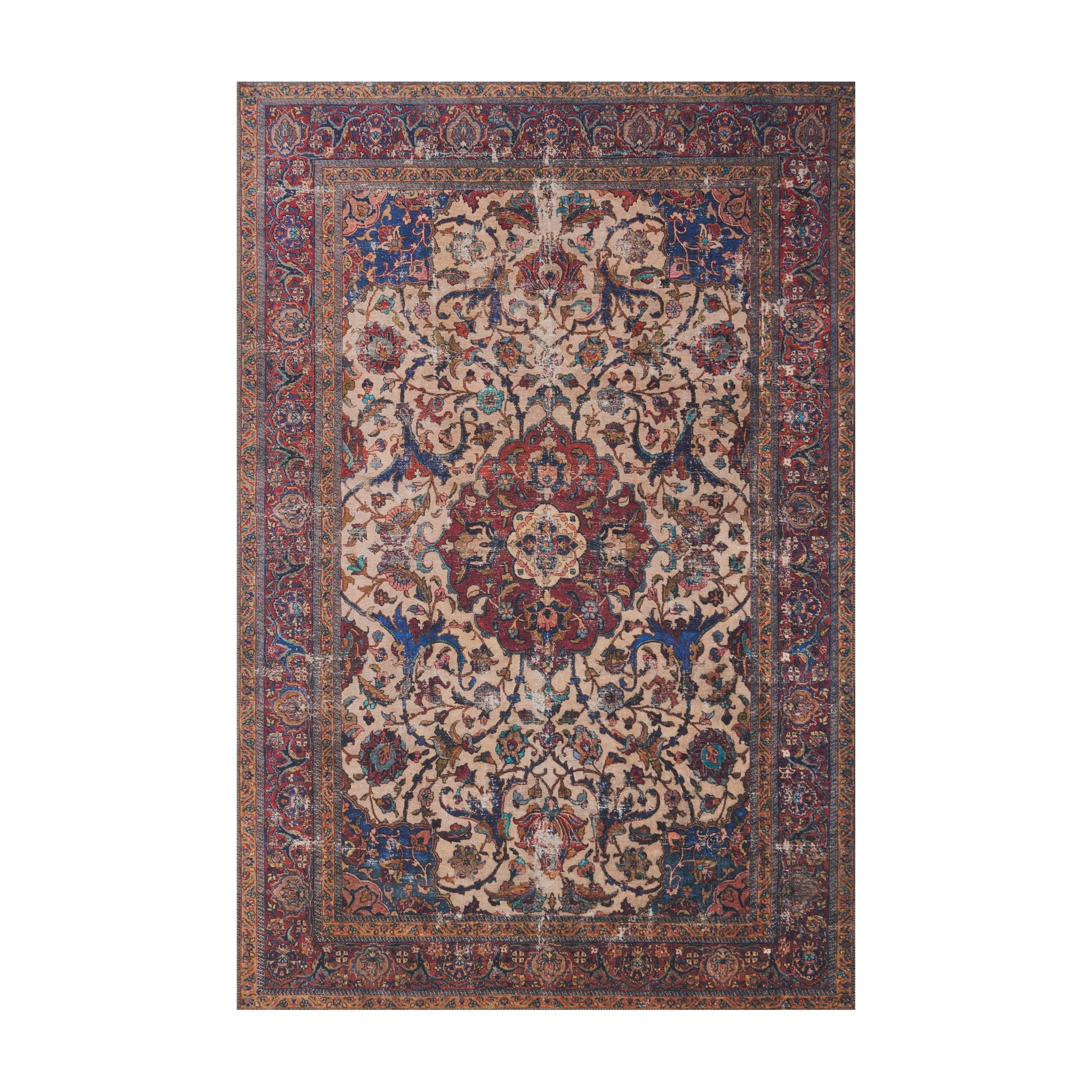 Loloi Loren Sand / Multi Rug RUGS - synthetic Loloi 18" x 18"