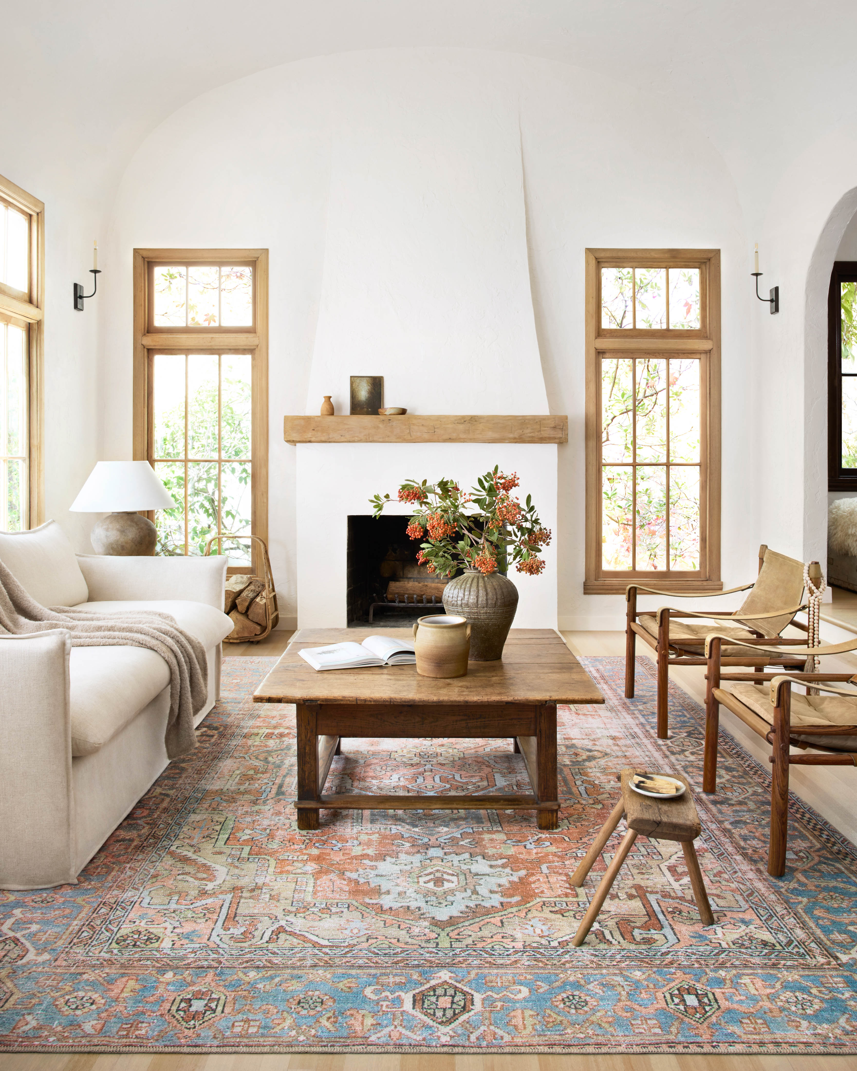 Loloi Loren Terracotta / Sky Rug 2-patterned rugs Loloi