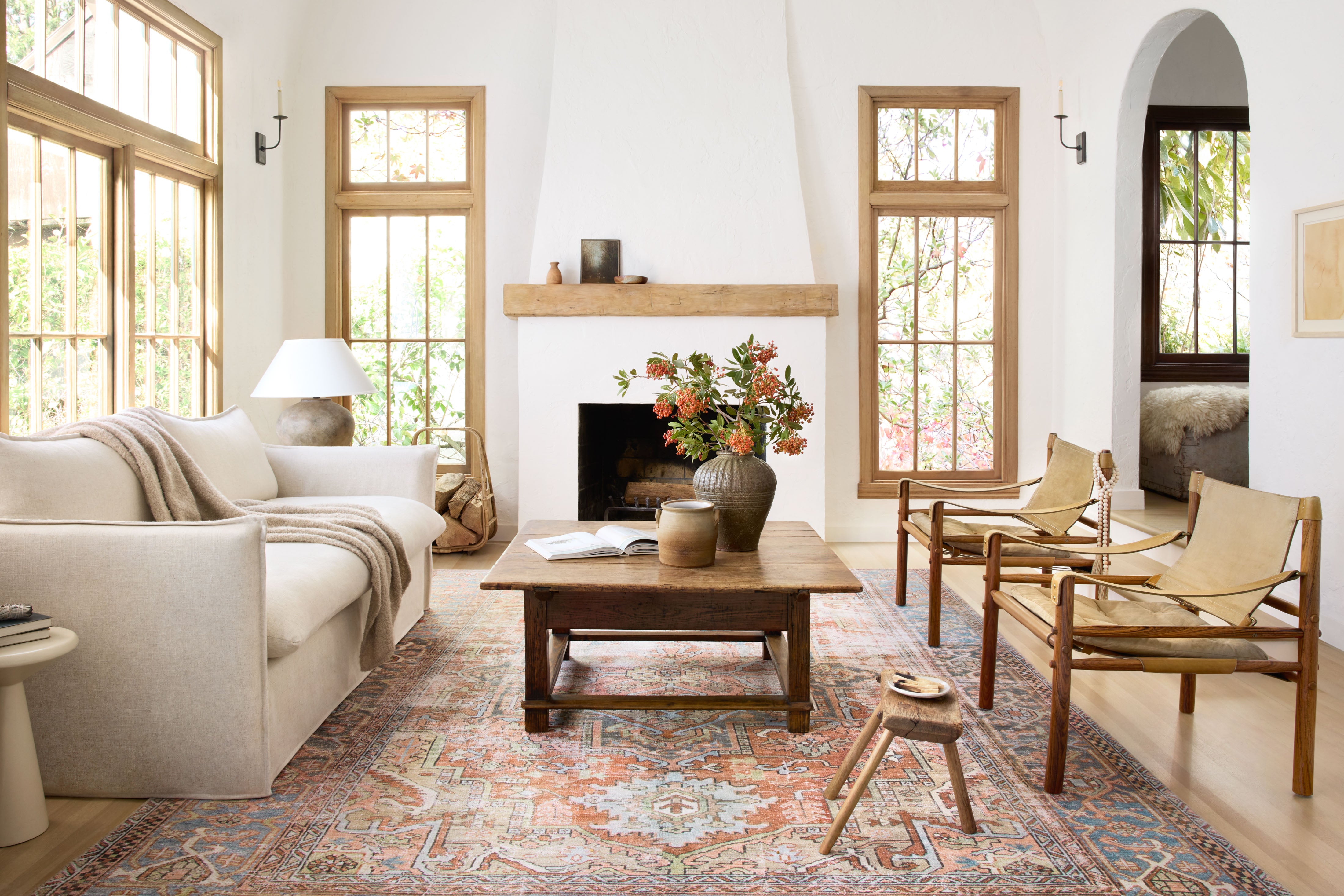 Loloi Loren Terracotta / Sky Rug 2-patterned rugs Loloi