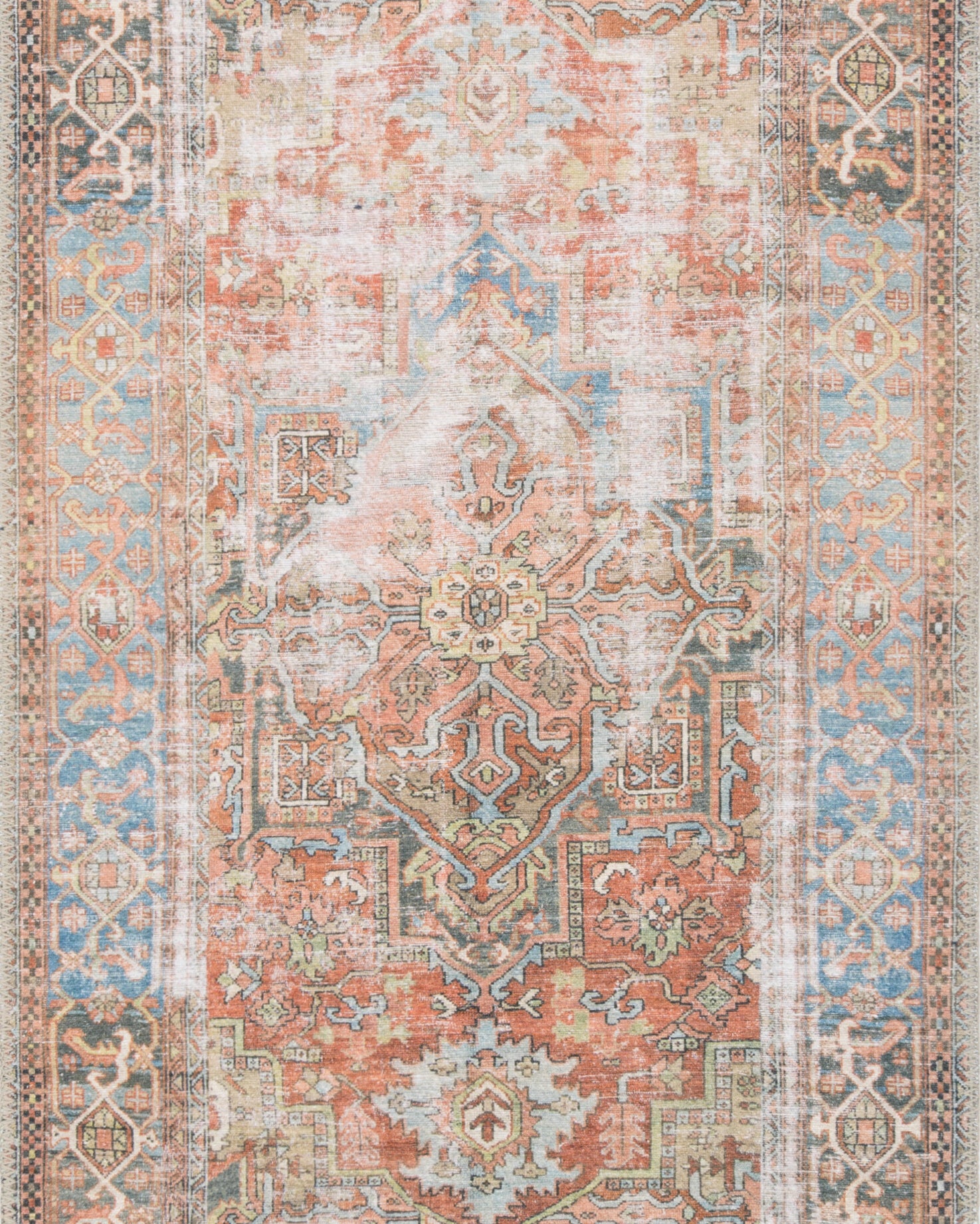 Loloi Loren Terracotta / Sky Rug 2-patterned rugs Loloi