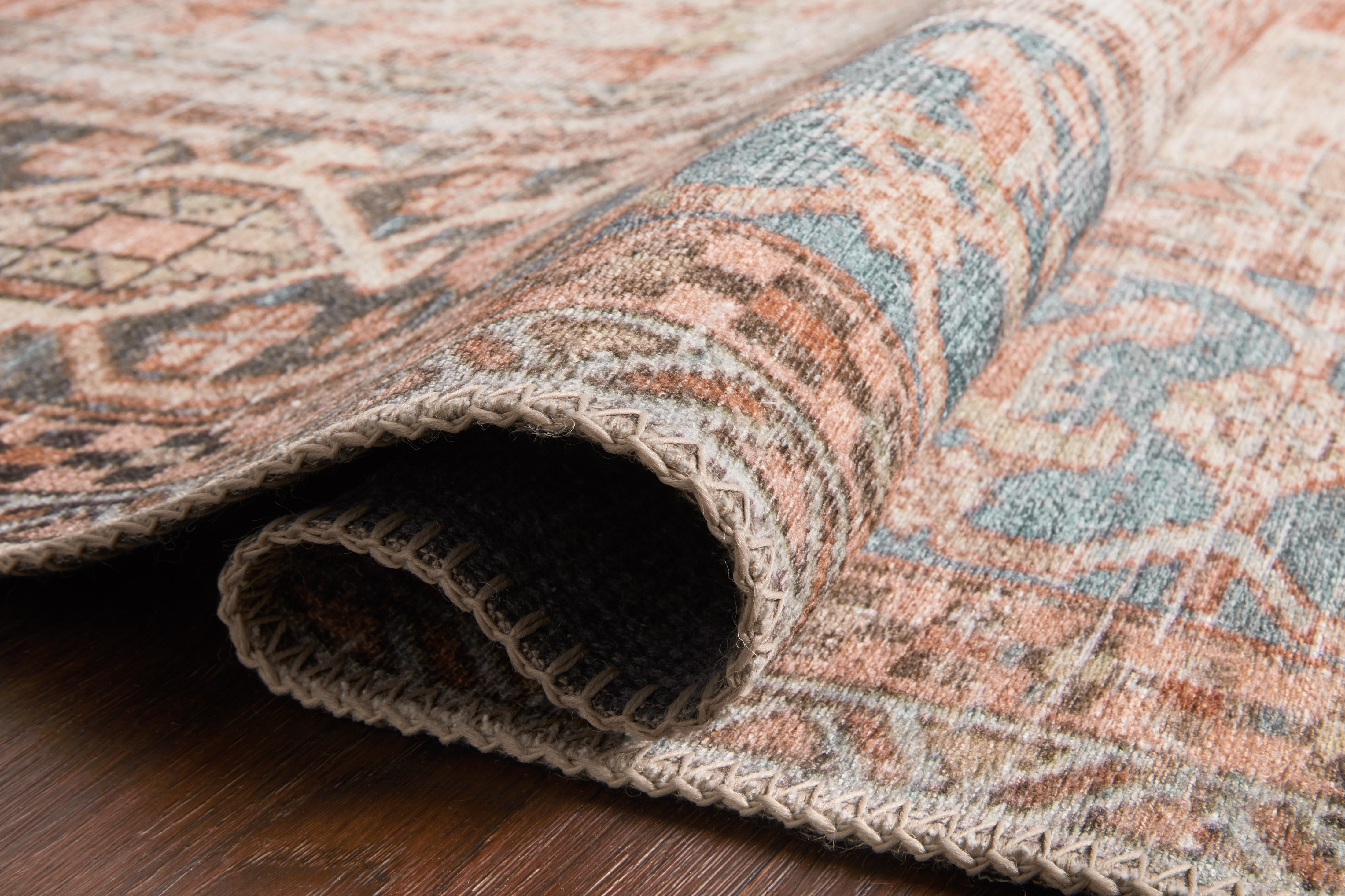 Loloi Loren Terracotta / Sky Rug 2-patterned rugs Loloi