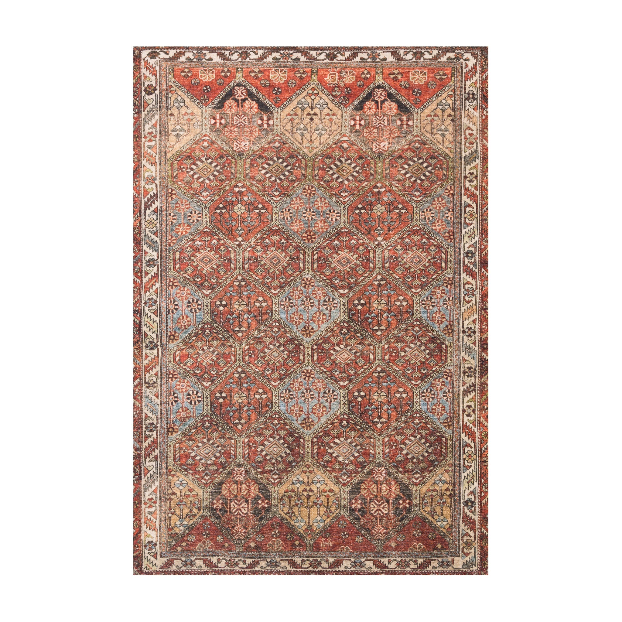 Loloi Loren Spice / Multi Rug RUGS - synthetic Loloi 18" x 18"