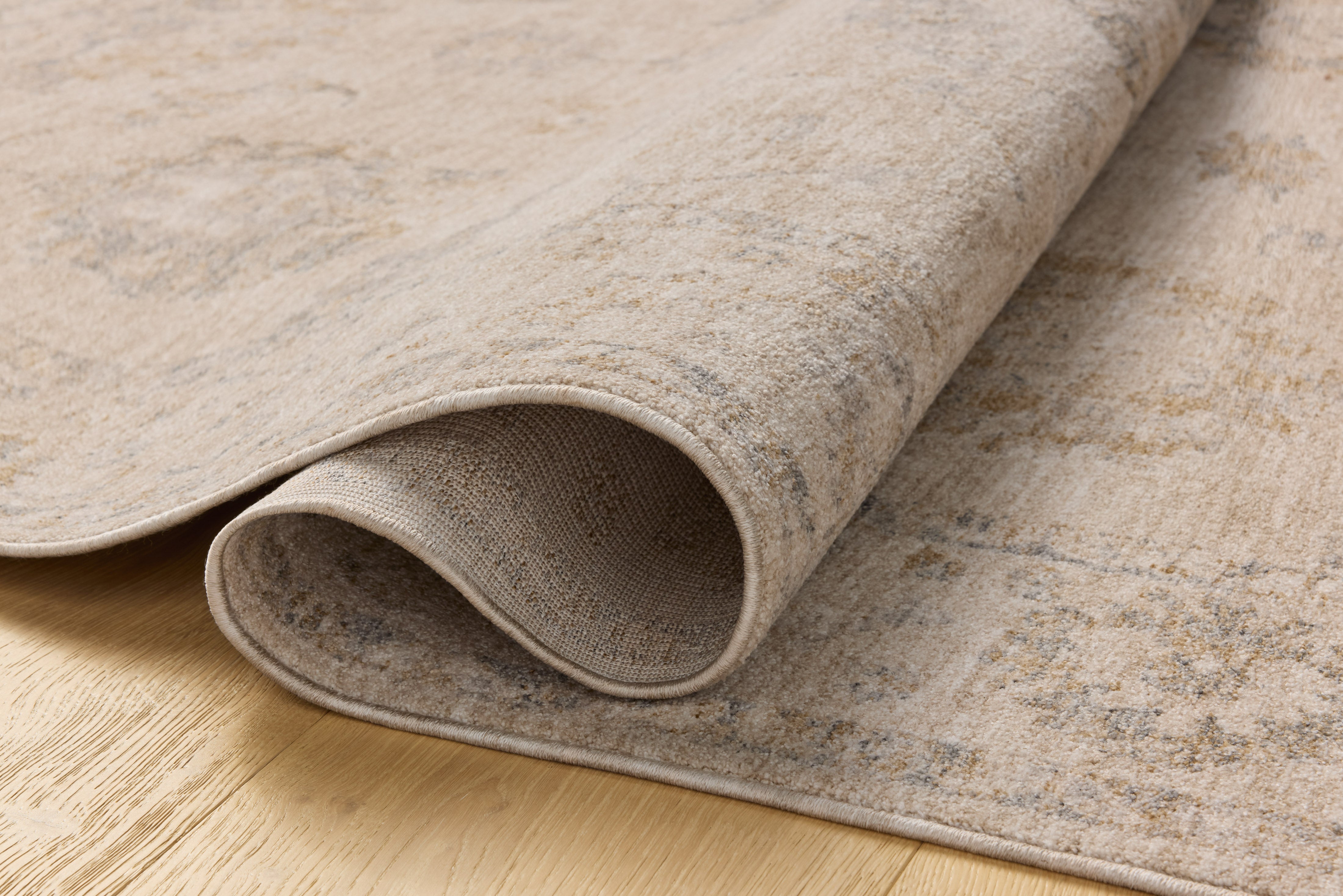 Chris Loves Julia x Loloi Louisa Oatmeal / Slate Rug RUGS - vintage inspired Loloi