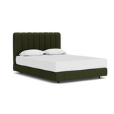 Custom Fabric Stage Queen Bed 13 - FURNITURE - bed EQ3 Lana Olive Green
