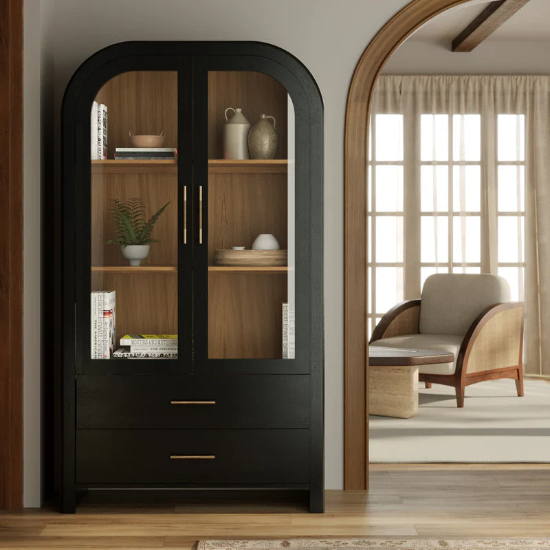 Lio Solid Wood Tall Cabinet FURNITURE - cabinet Union Home