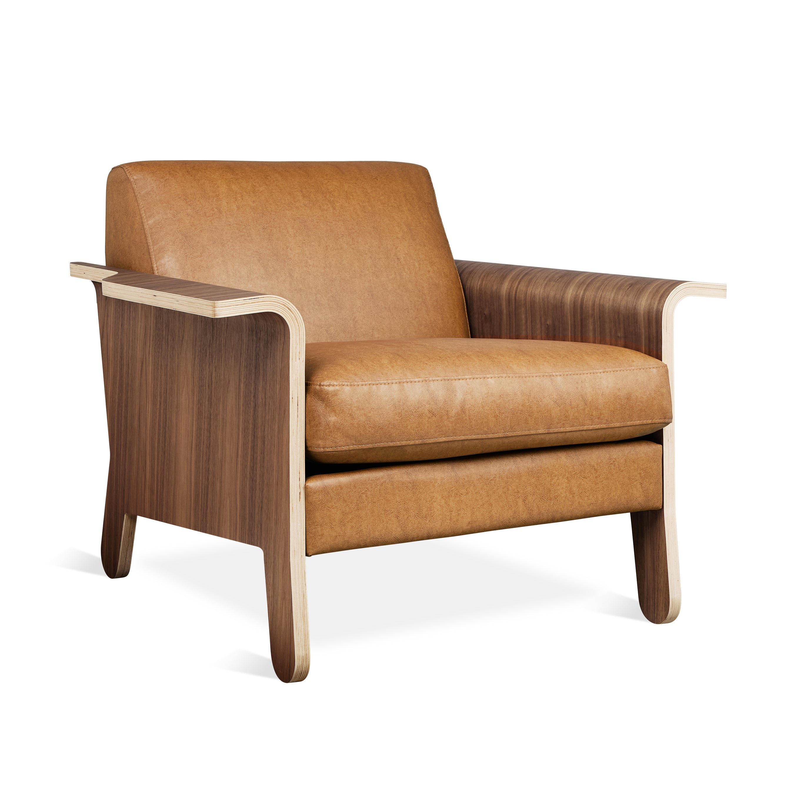 Gus* Modern Lodge Chair FURNITURE - chair Gus Vegan Appleskin Leather Cognac