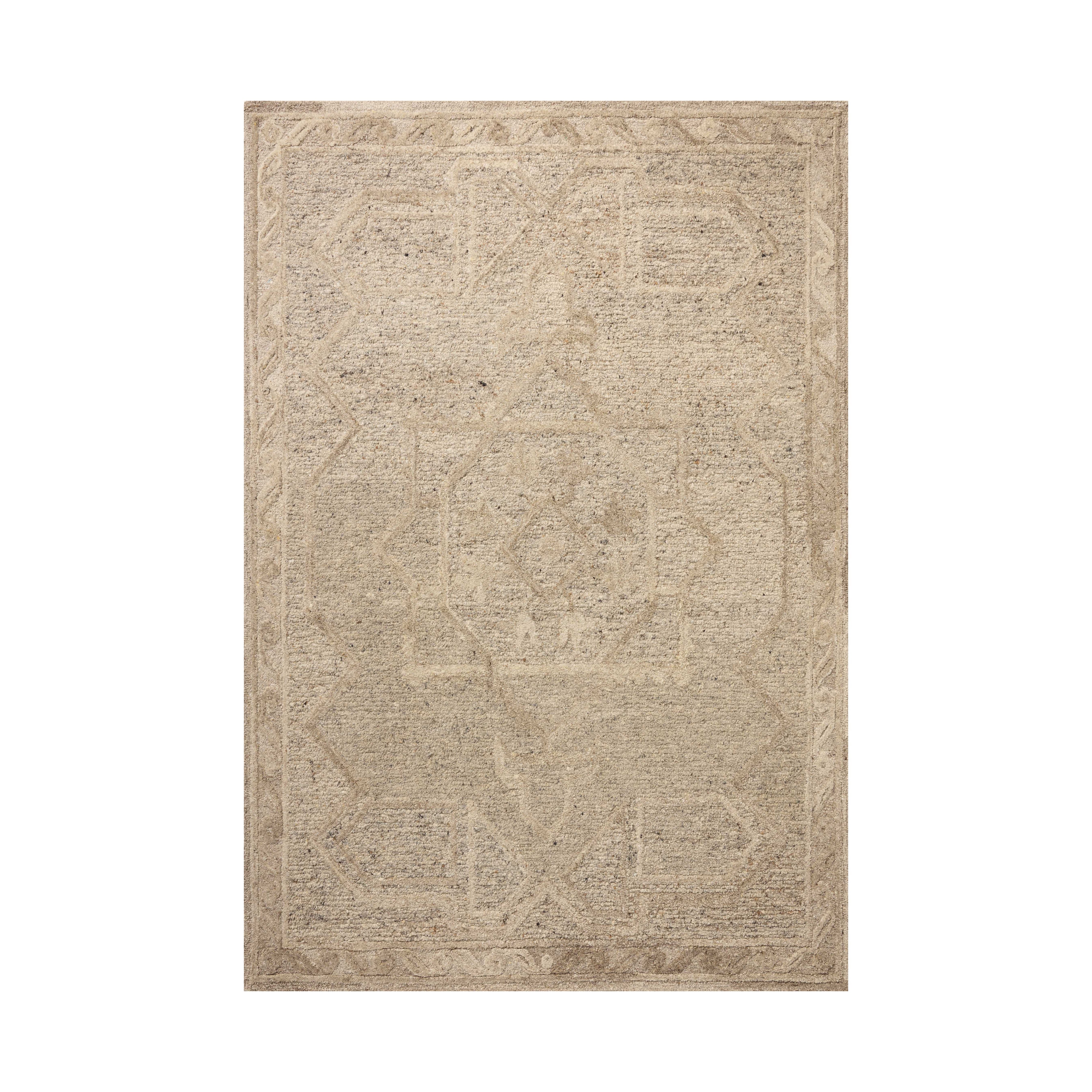 Loloi Mabel Stone / Sand Rug, 18" x 18" Sample