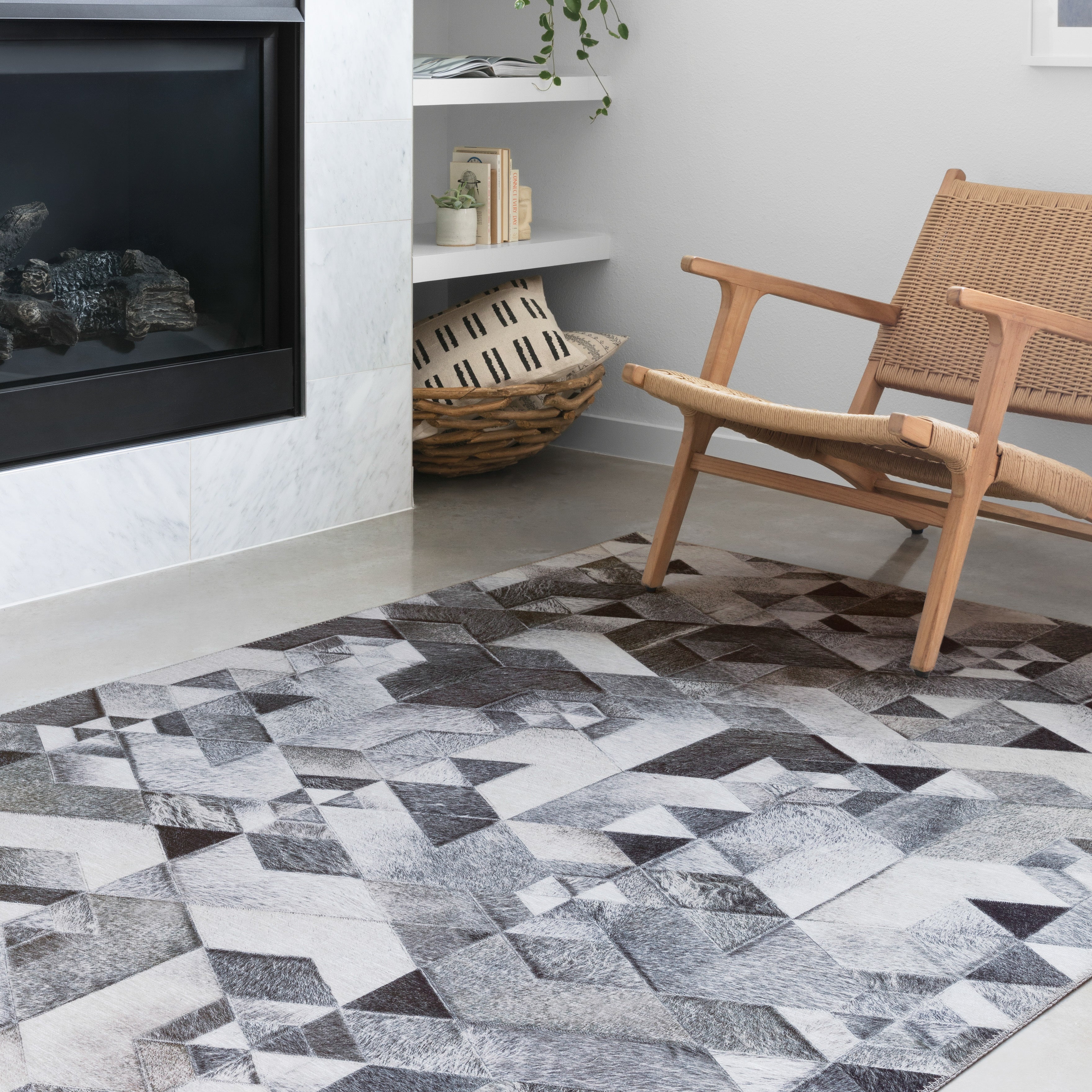 Loloi Maddox Grey / Ivory Rug RUGS - synthetic Loloi
