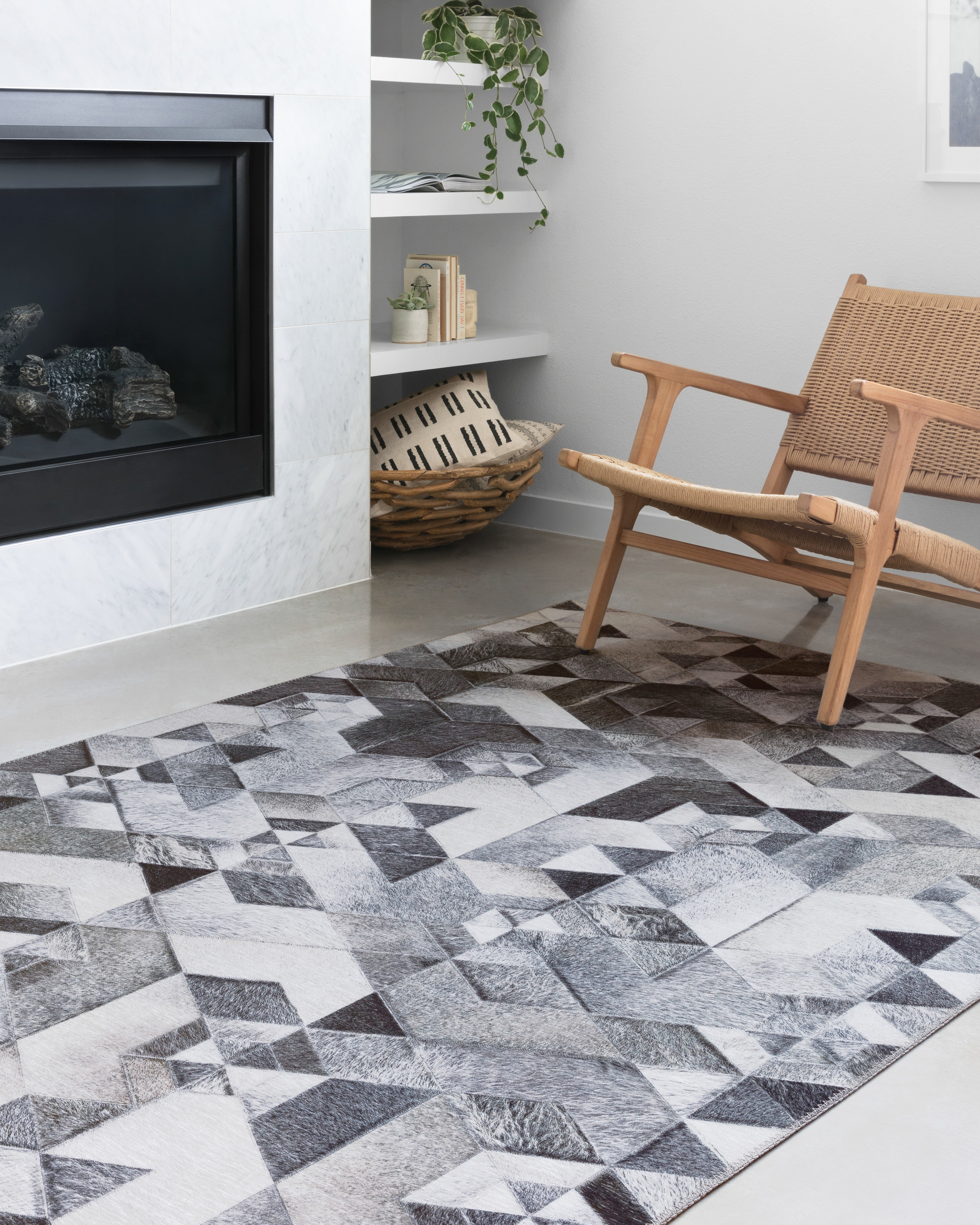 Loloi Maddox Grey / Ivory Rug RUGS - synthetic Loloi