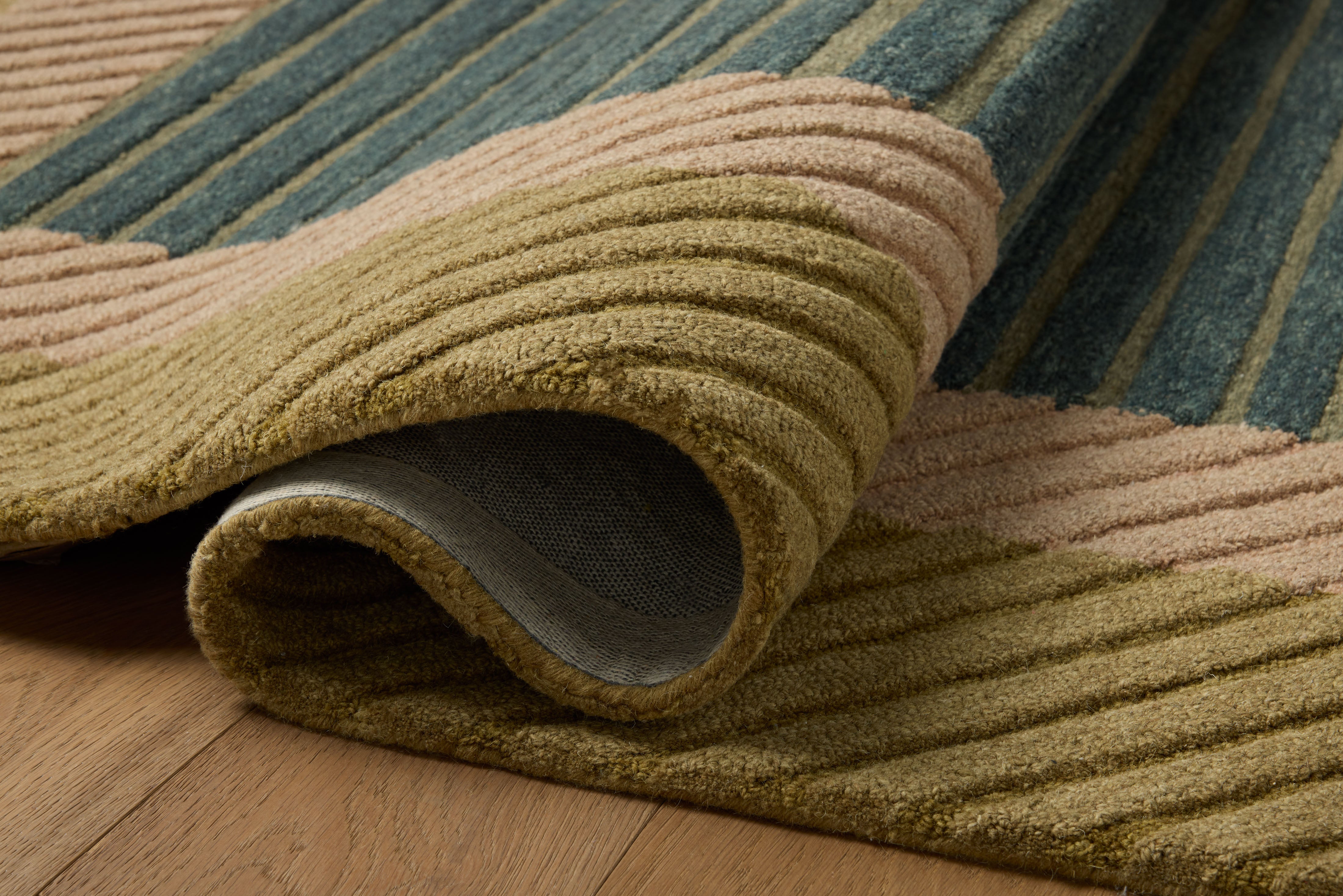 Brigette Romanek x Loloi Madi Green / Multi Rug RUGS - wool Loloi 18" x 18" sample