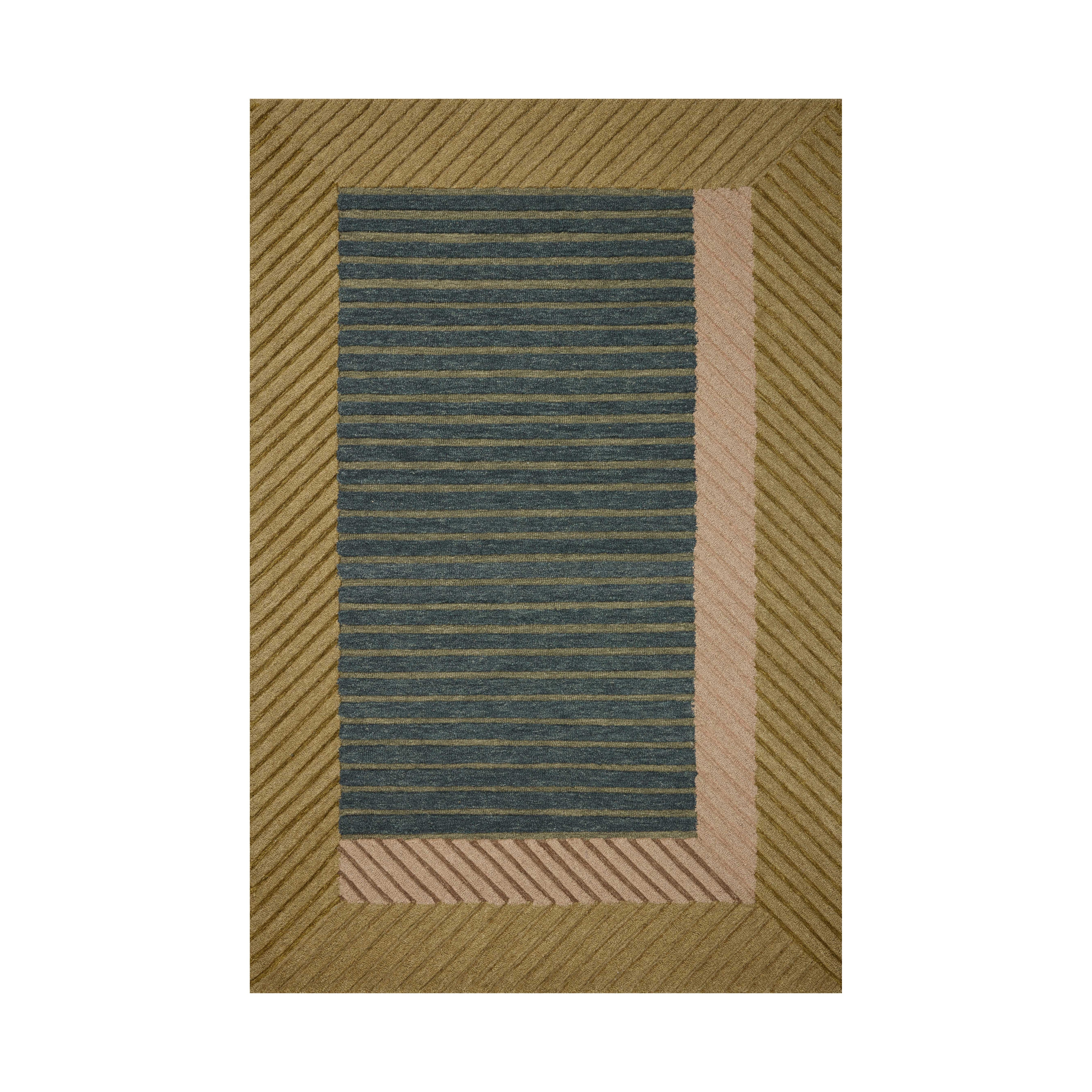 Brigette Romanek x Loloi Madi Green / Multi Rug RUGS - wool Loloi 18" x 18" sample
