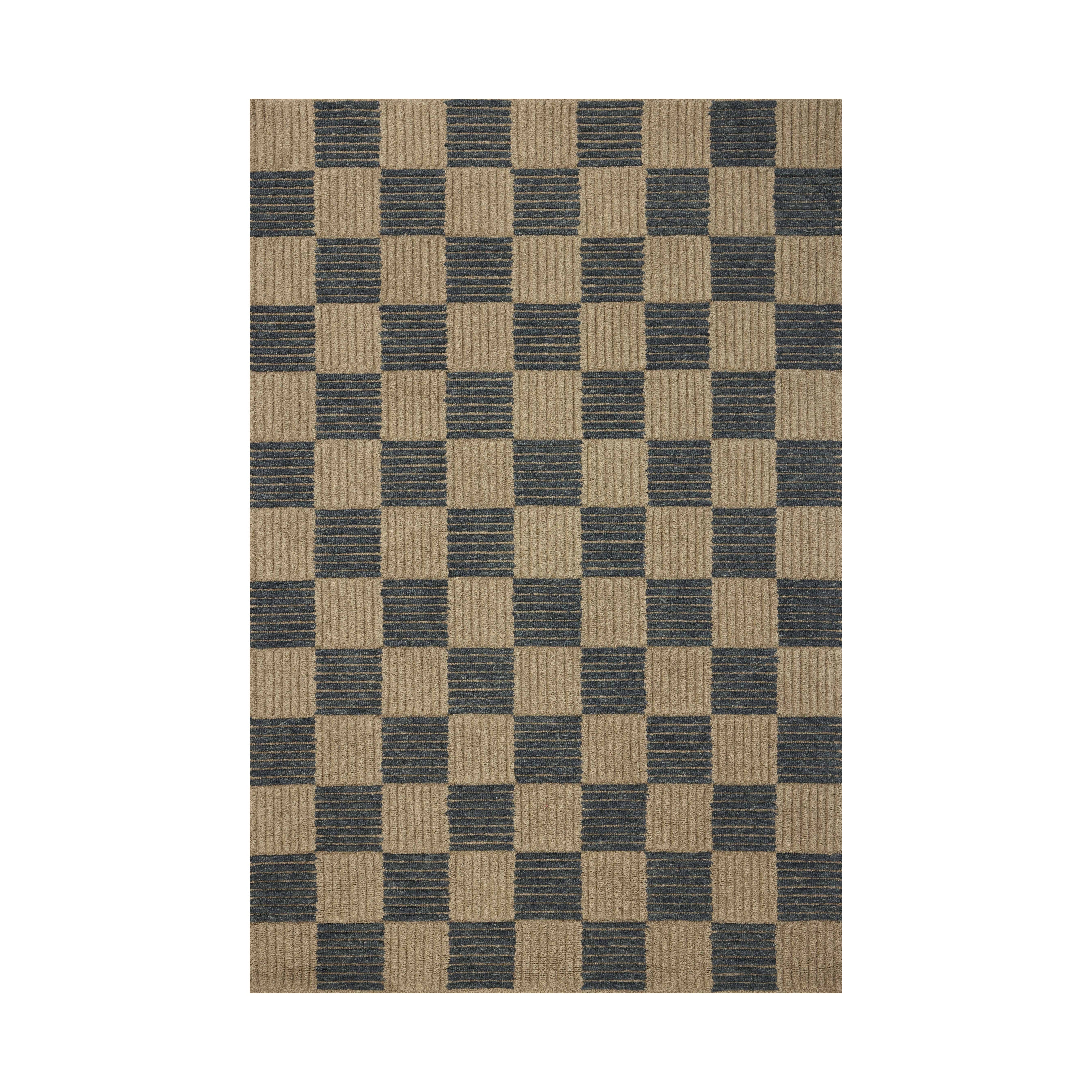 Brigette Romanek x Loloi Madi Taupe / Navy Rug RUGS - wool Loloi 18" x 18" sample