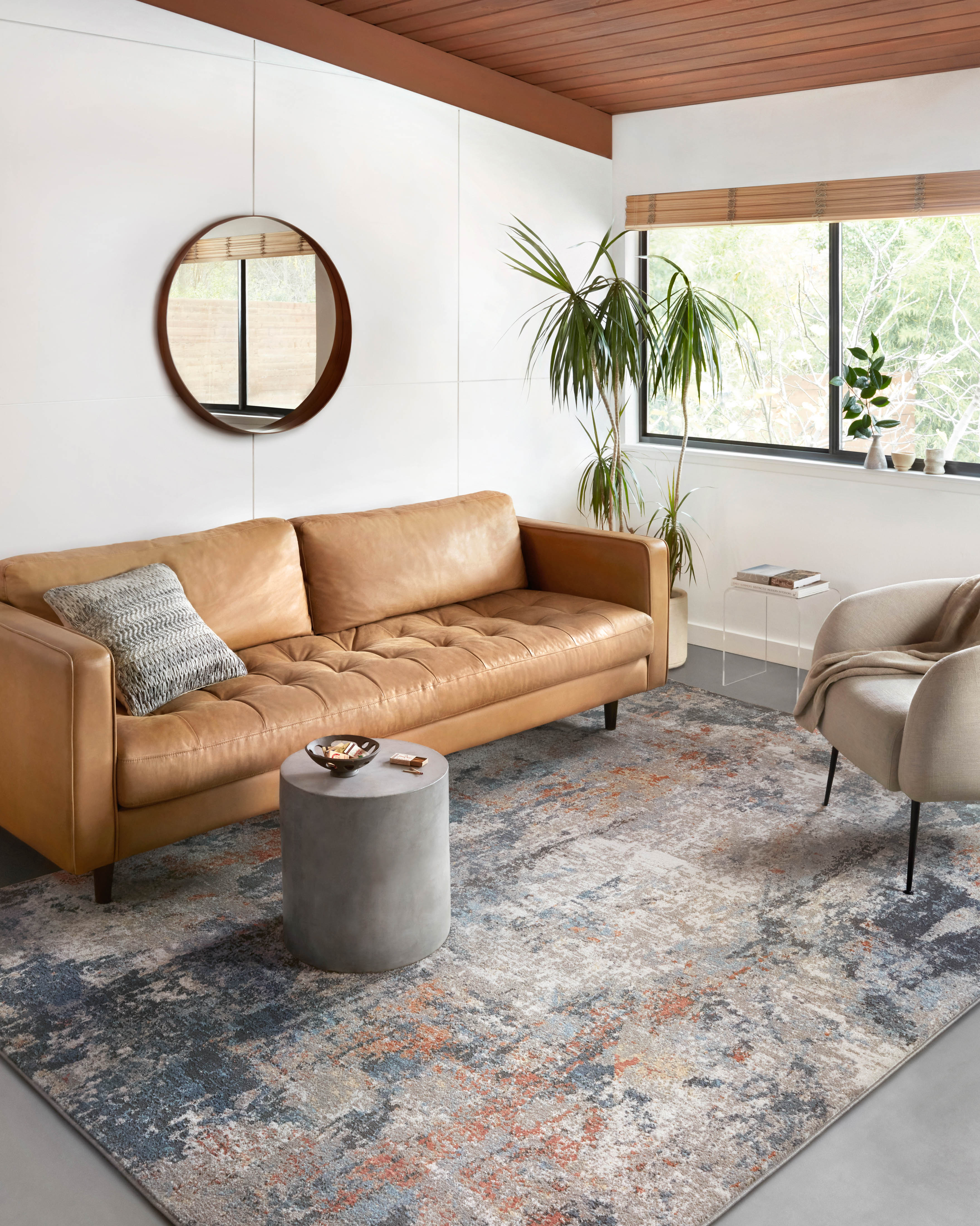 Loloi Maeve Silver / Apricot Rug RUGS - synthetic Loloi
