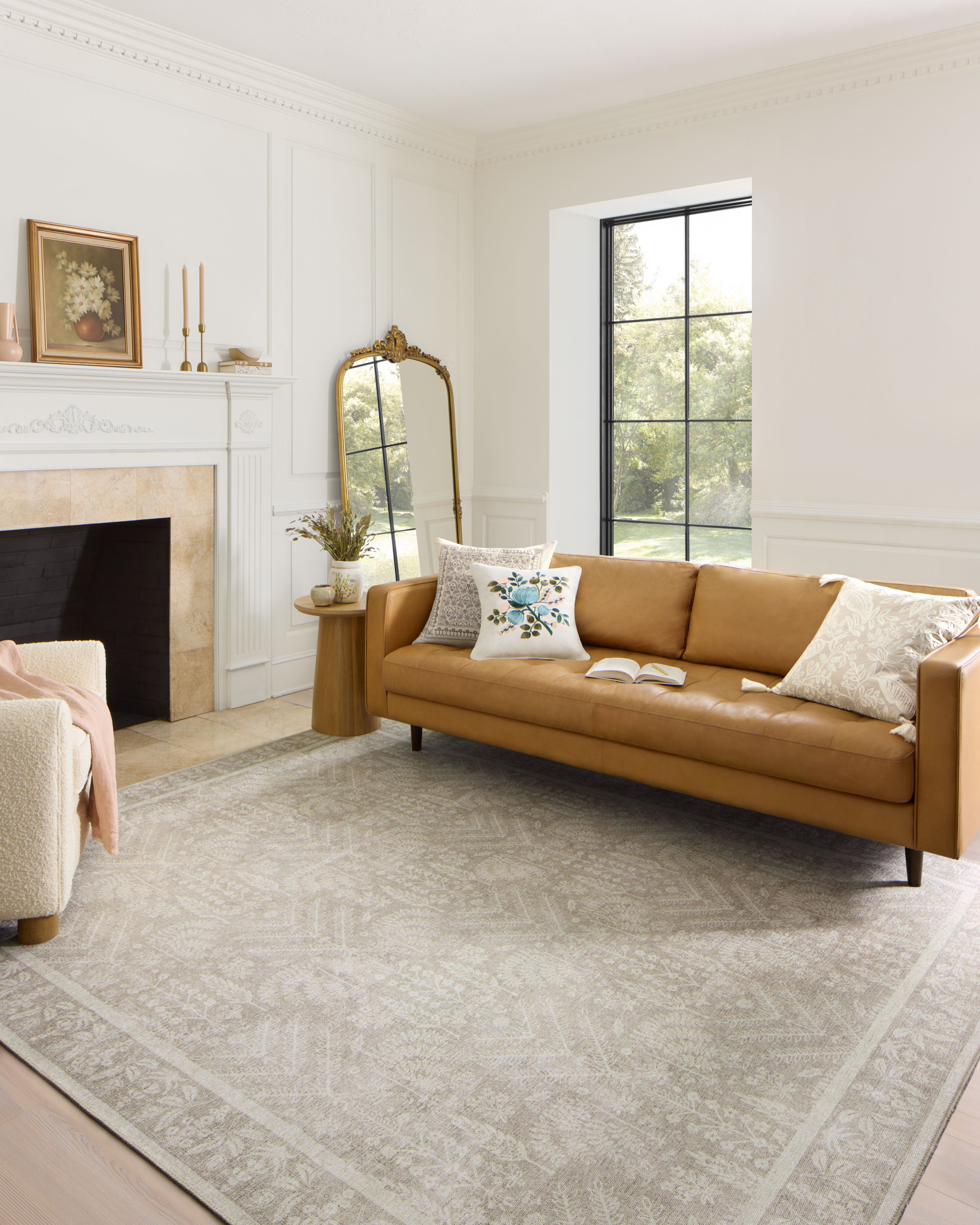 Rifle Paper Co. x Loloi/ Maison Bough Natural Rug 0 - RUGS - patterned Loloi
