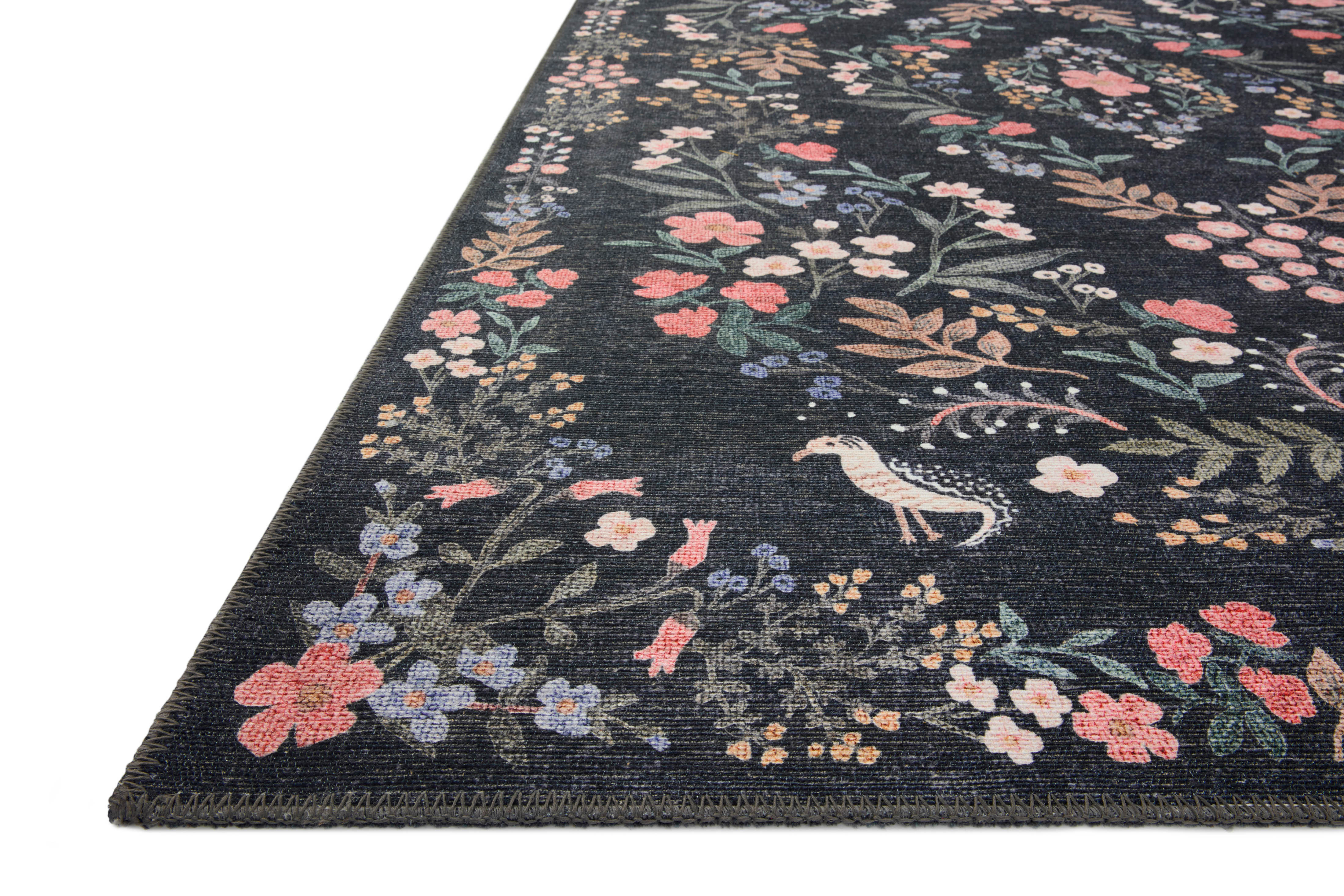 Rifle Paper Co. X Loloi/ Maison Tuileries Black Rug 3 - RUGS - patterned Loloi