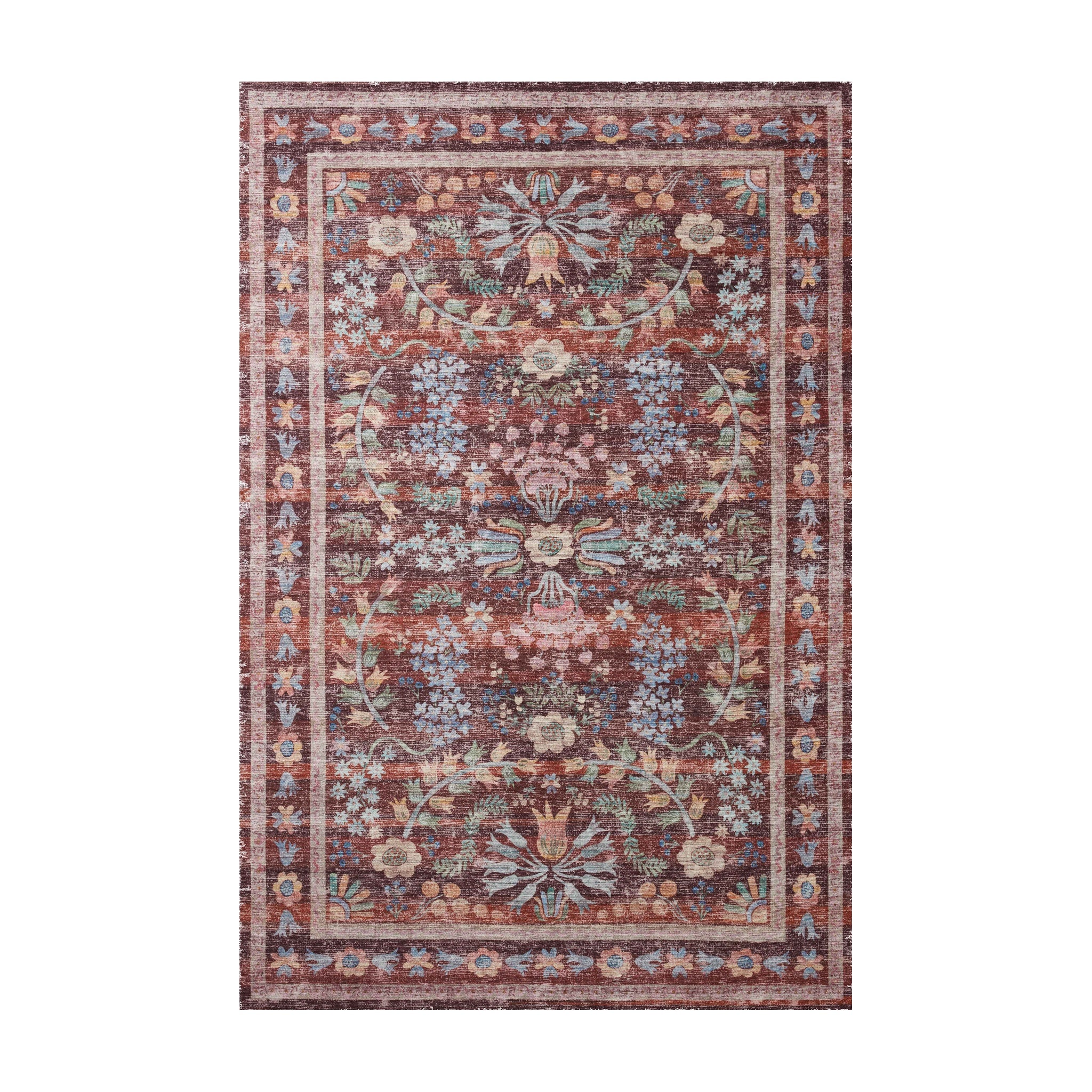 Rifle Paper Co. x Loloi Maison Red Rug RUGS - synthetic Loloi 18" x 18"