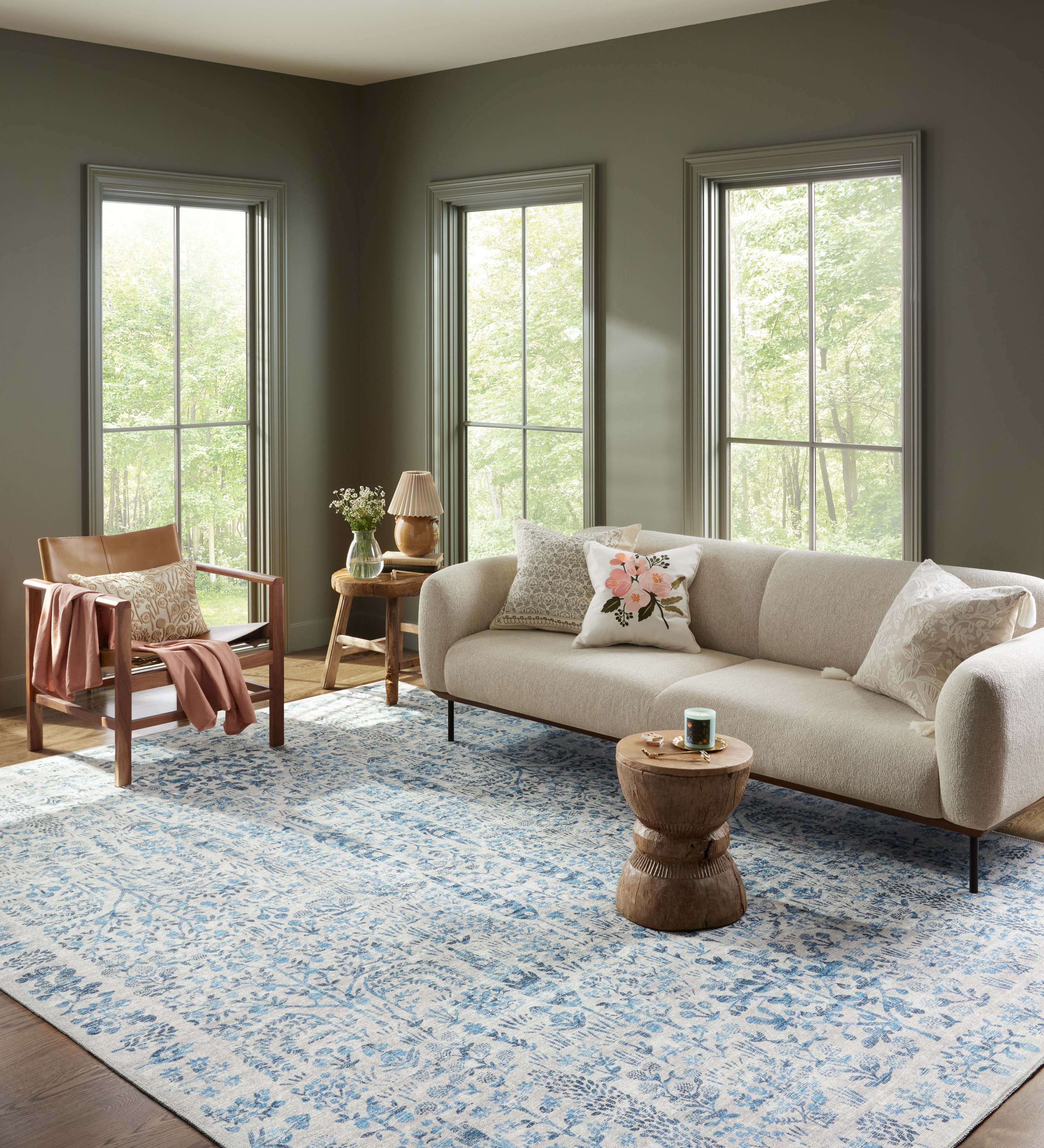 Rifle Paper Co. x Loloi Maison Blue Rug 1-RUGS-pattern Loloi