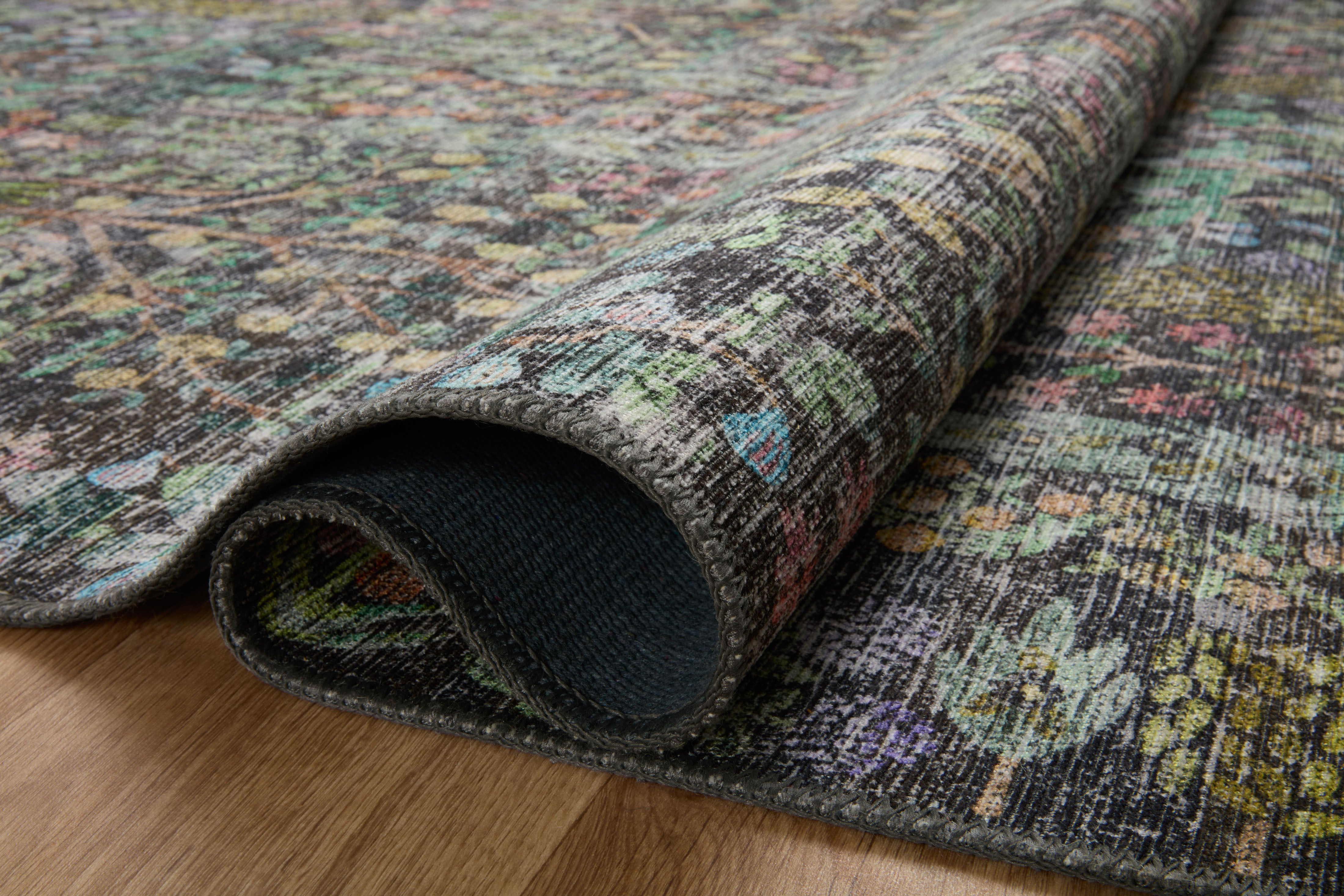 Rifle Paper Co. x Loloi Maison Charcoal Rug 1-RUGS - patterned Loloi