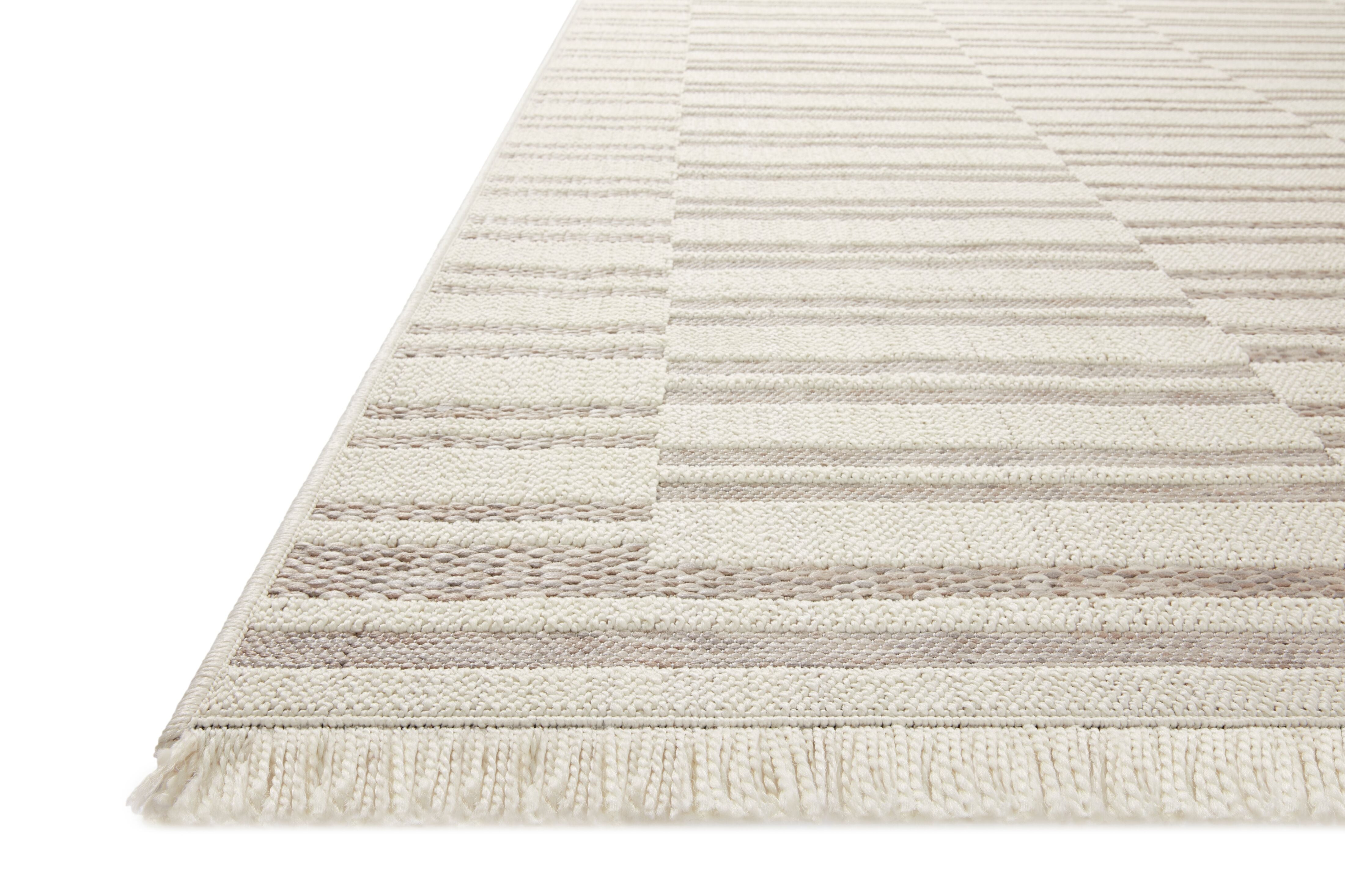 Amber Lewis x Loloi Malibu Ivory / Dove Rug No. 05 5-Rugs - indoor/outdoor Loloi